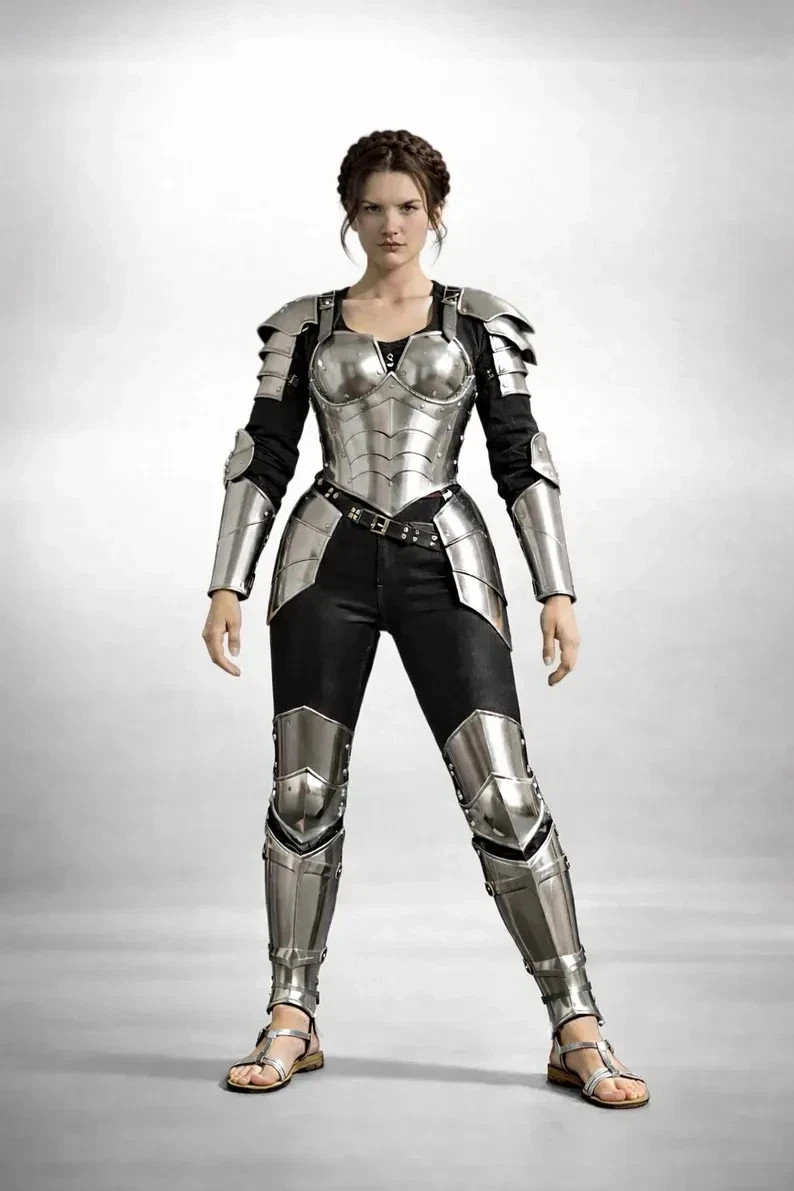 Medieval Female Knight Armor  Handmade Cosplay LARP Renaissance Fai 18 Ga Steel