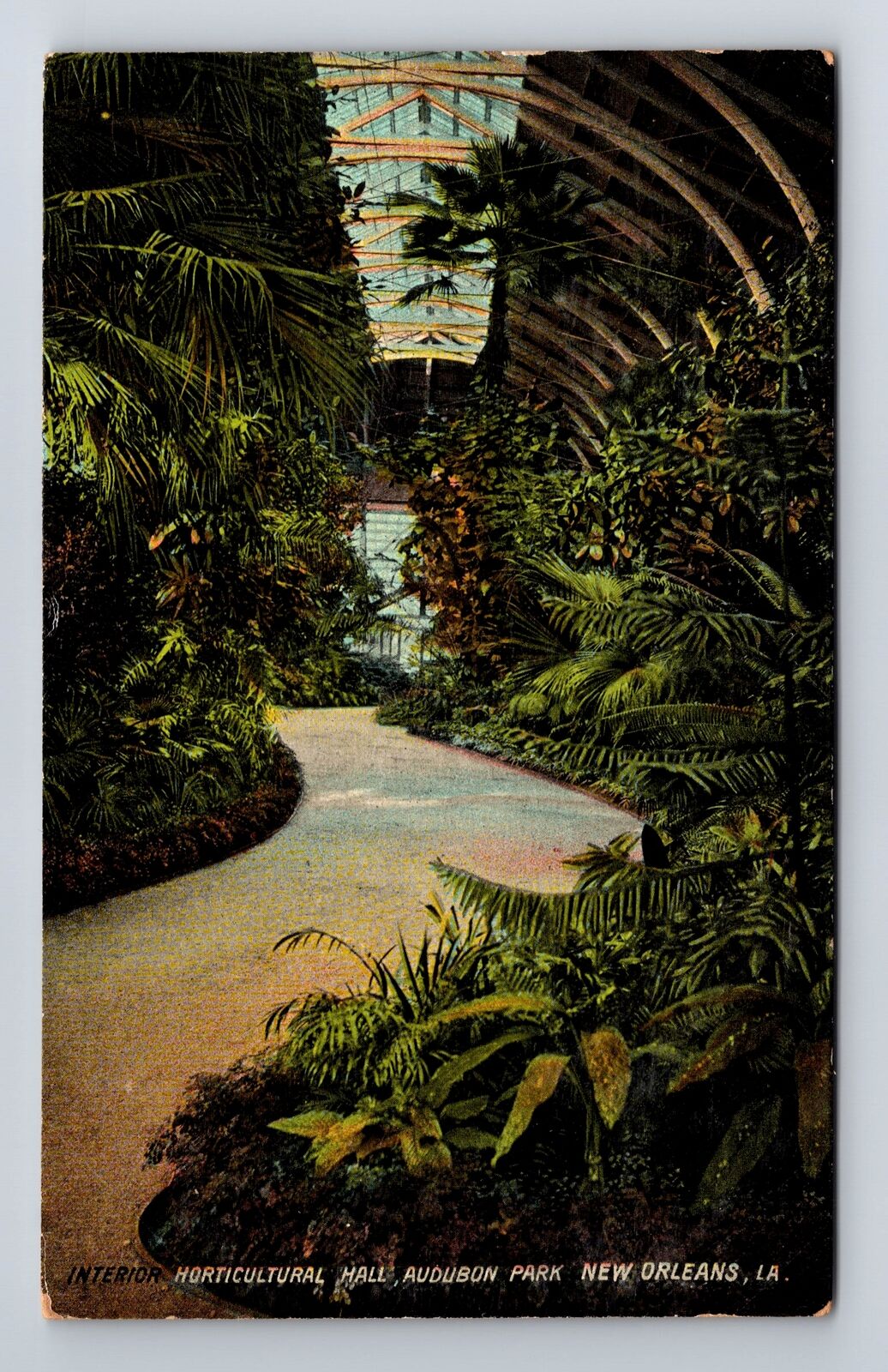 New Orleans LA-Louisiana, Mall, Audubon Park, Vintage c1909 Postcard