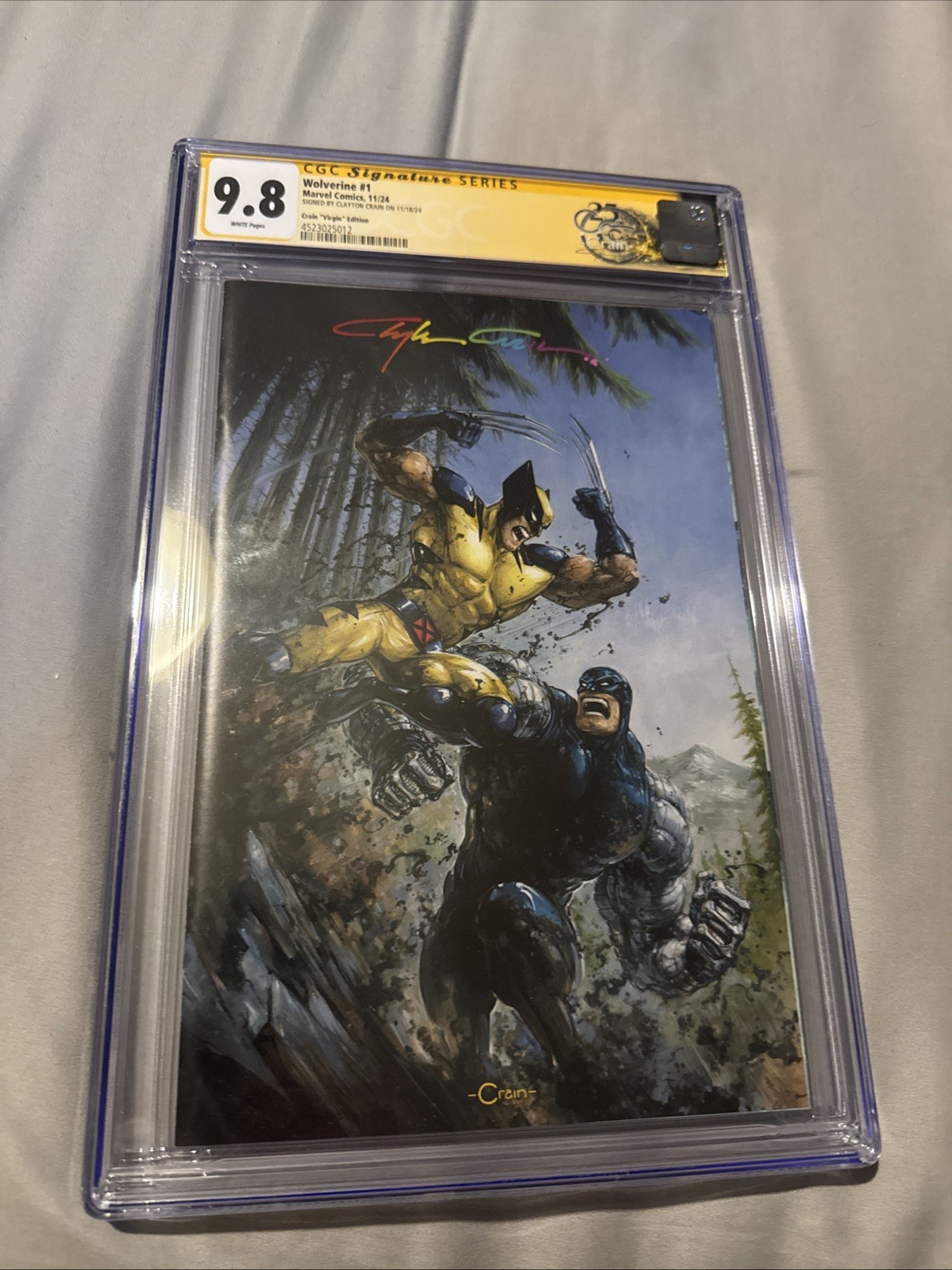 WOLVERINE #1 CGC SS 9.8 SIGNED CLAYTON CRAIN VIRGIN VARIANT LTD 999 INFINITY SIG