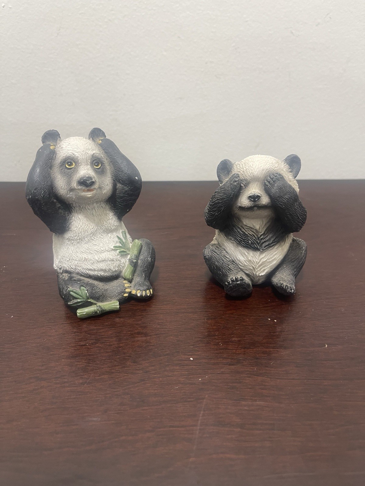 Ebros Adorable See Hear No Evil China Giant Pandas Set of 2 Figurines