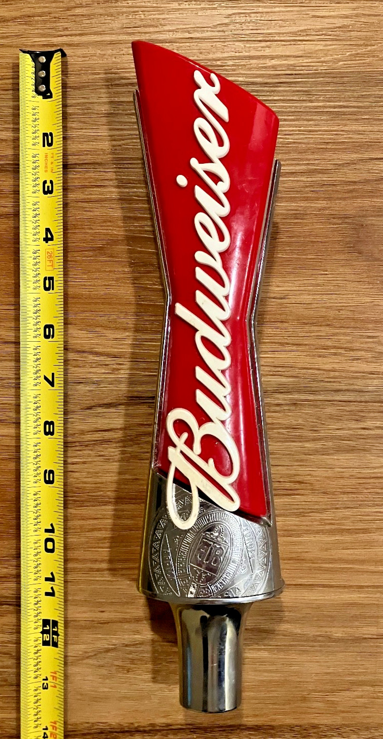Budweiser Beer Tap Handle Knob Top Draft Keg Bar Brewing Metal Kegerator