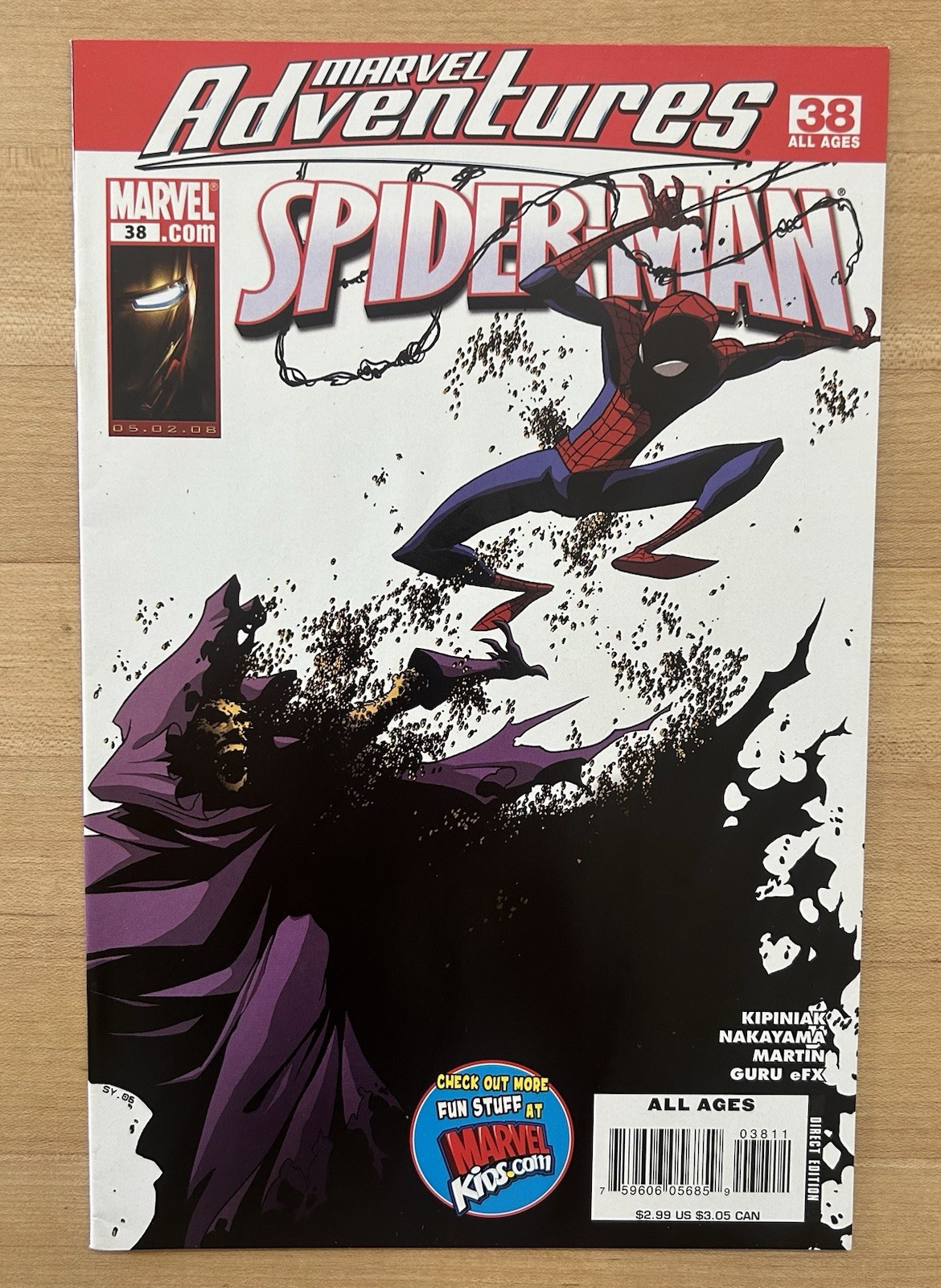 MARVEL ADVENTURES SPIDER-MAN # 38 Skottie Young Cover 2008
