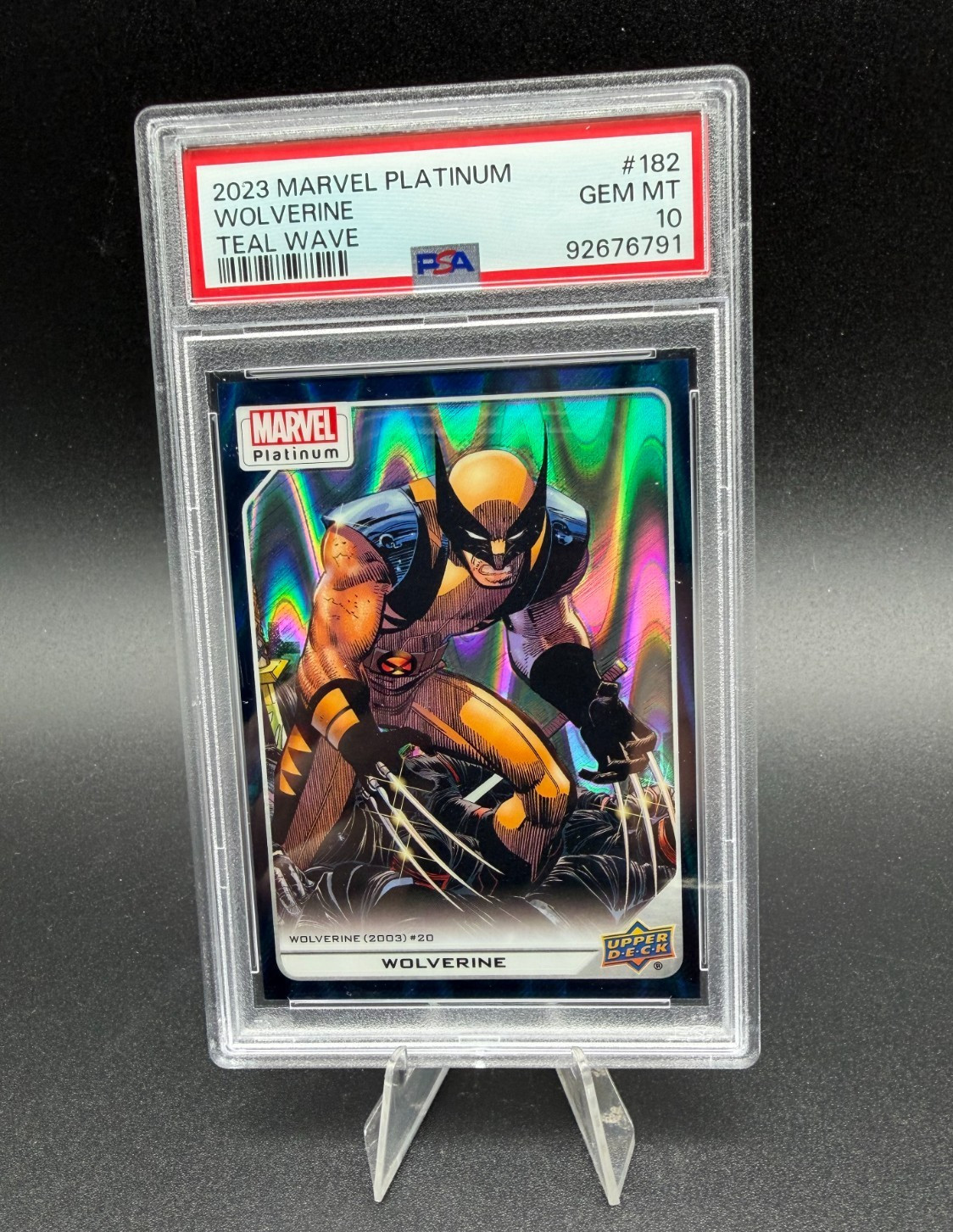 Wolverine 2023 Marvel Platinum 182 Teal Wave 799 PSA 10 Gem Mint Upper Deck