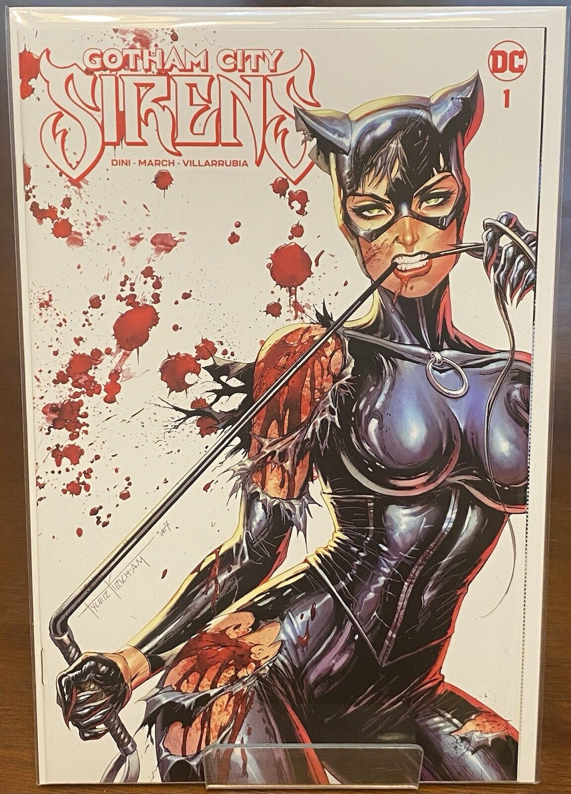 Gotham City Sirens #1 Catwoman Battle Damage Kirkham Trade LTD 1000 2024