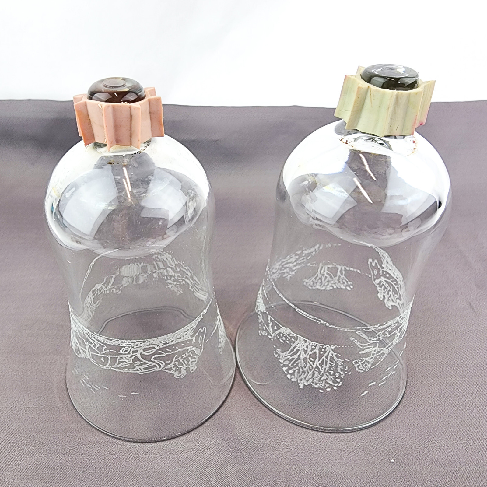 Home Interiors Christmas Sleigh Ride Etched Embossed PEG Votive Candle holders