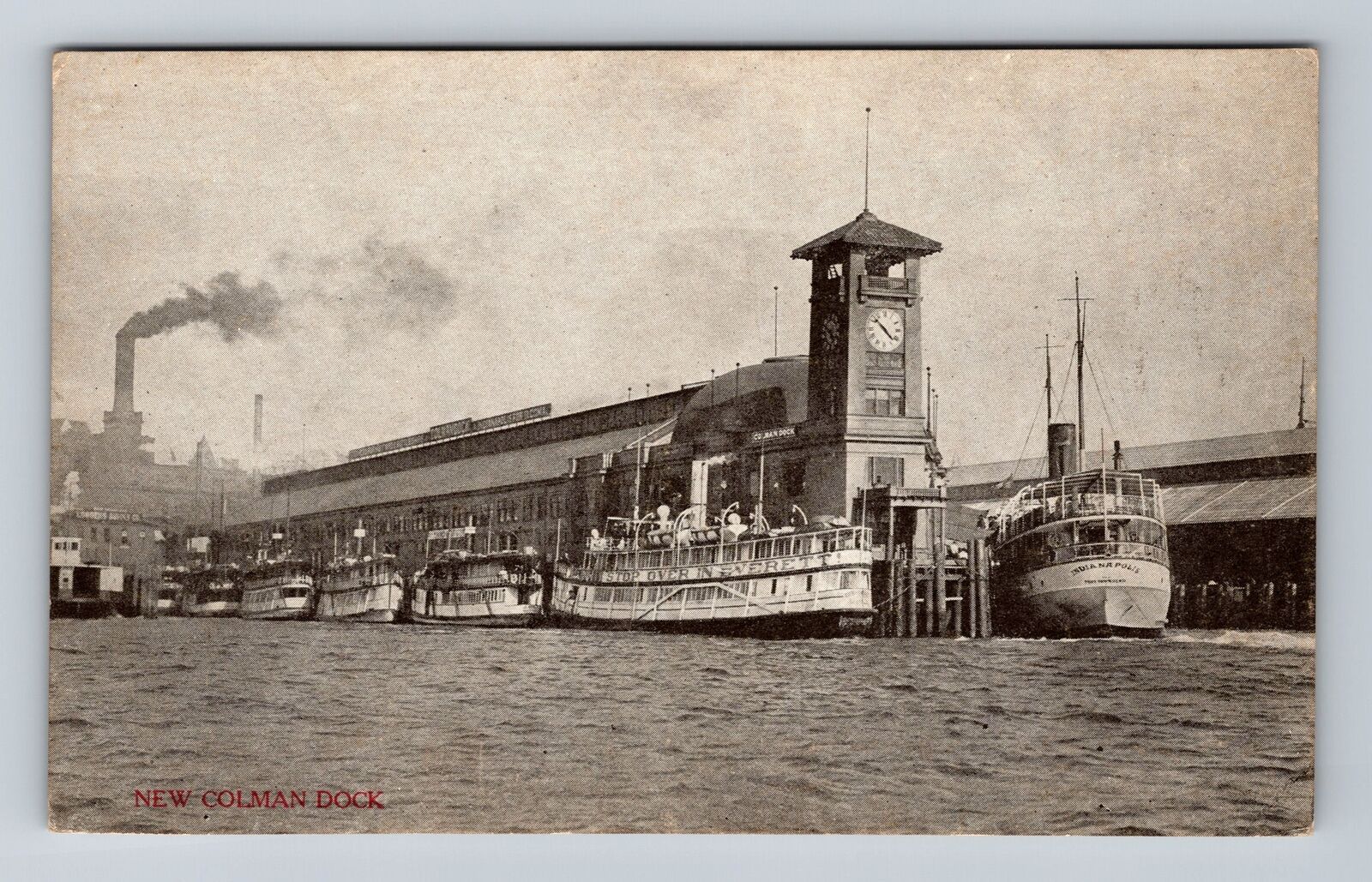 Spokane WA-Washington, New Colman Docks, Antique Souvenir Vintage Postcard