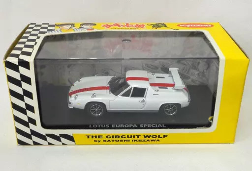 1/43 Lotus Europa Special White & Red Diecast Model with Display Stand 03074W