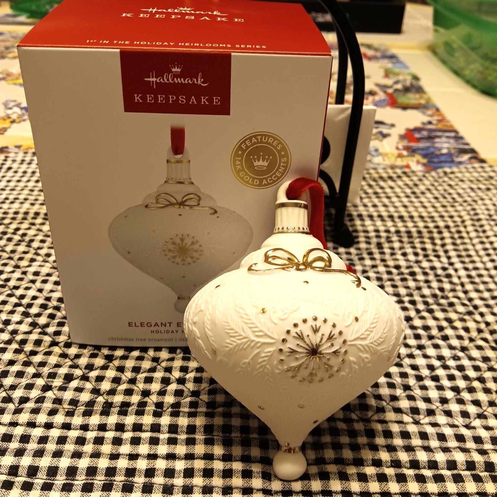 HALLMARK ELEGANT EVERGREENS #1 HOLIDAY HEIRLOOMS SERIES 2025 CHRISTMAS ORNAMENTS