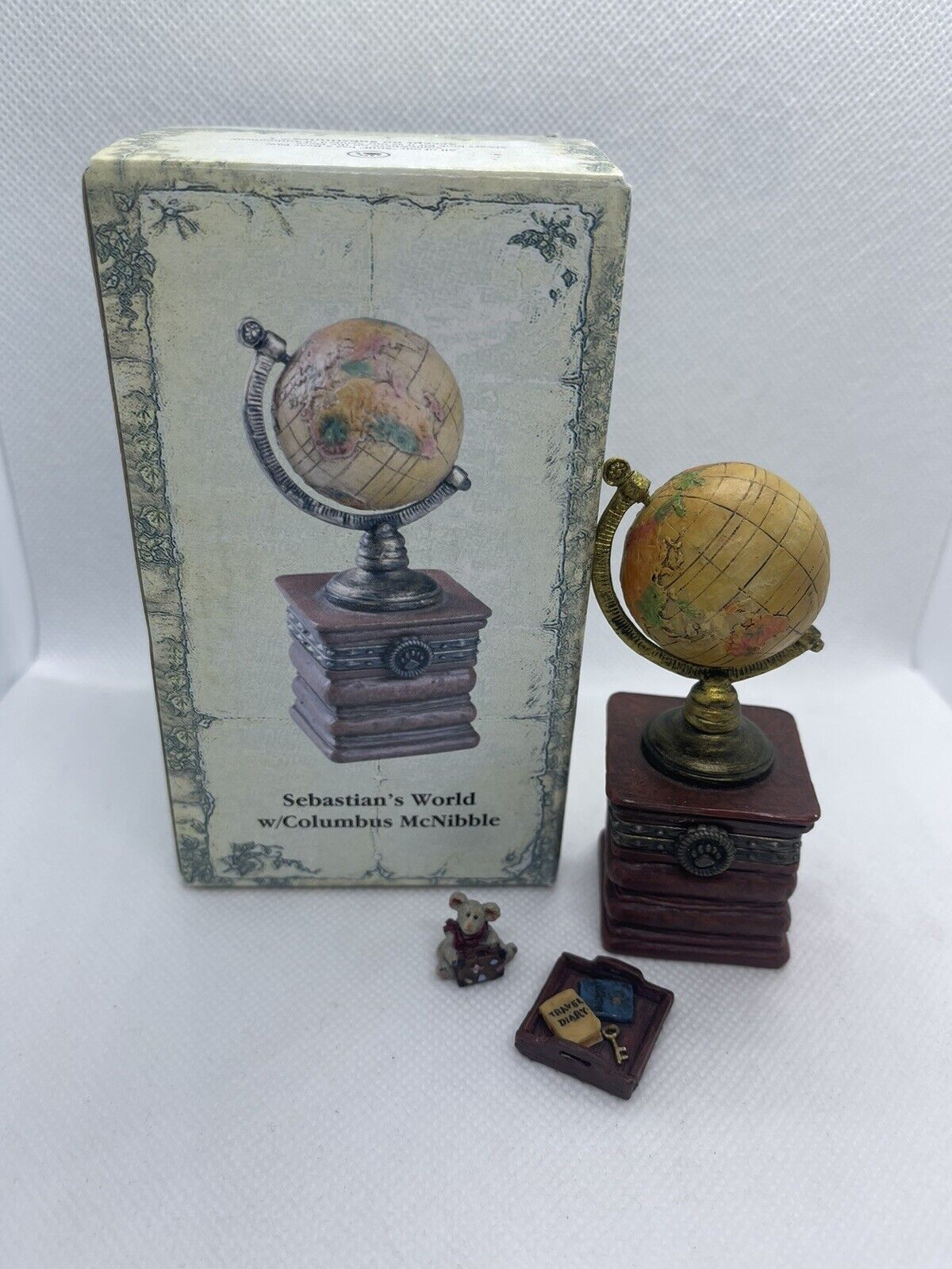 Boyds Bears Sebastian\'s World with Columbus McNibble Uncle Beans Treasure Box