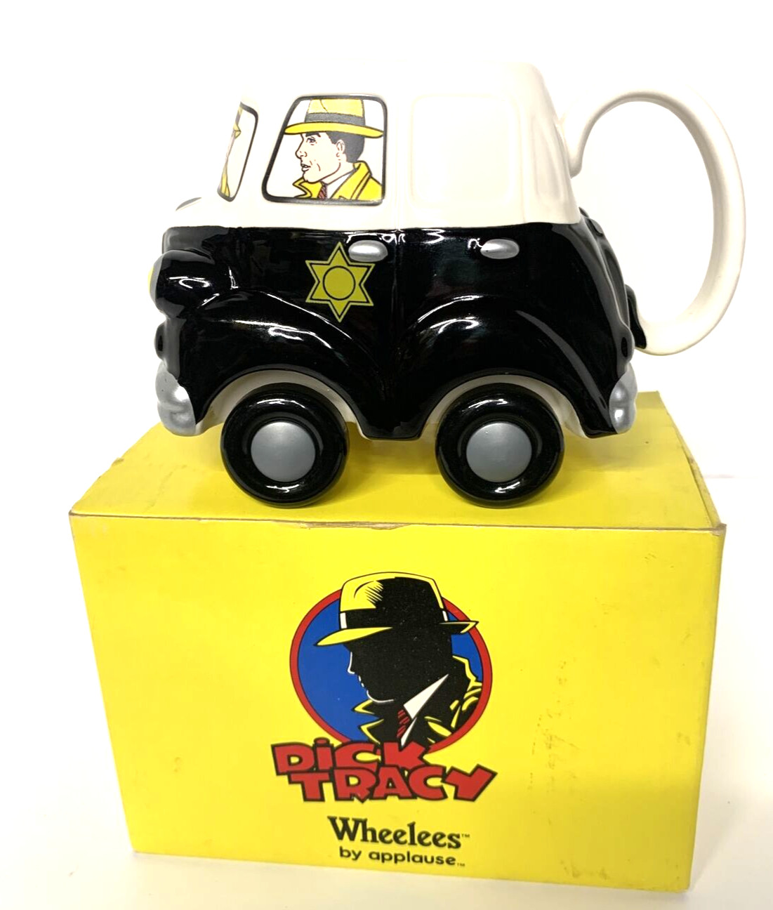 DICK TRACY 1990 APPLAUSE WHEELES COFFEE MUG CERAMIC DISNEY NIB