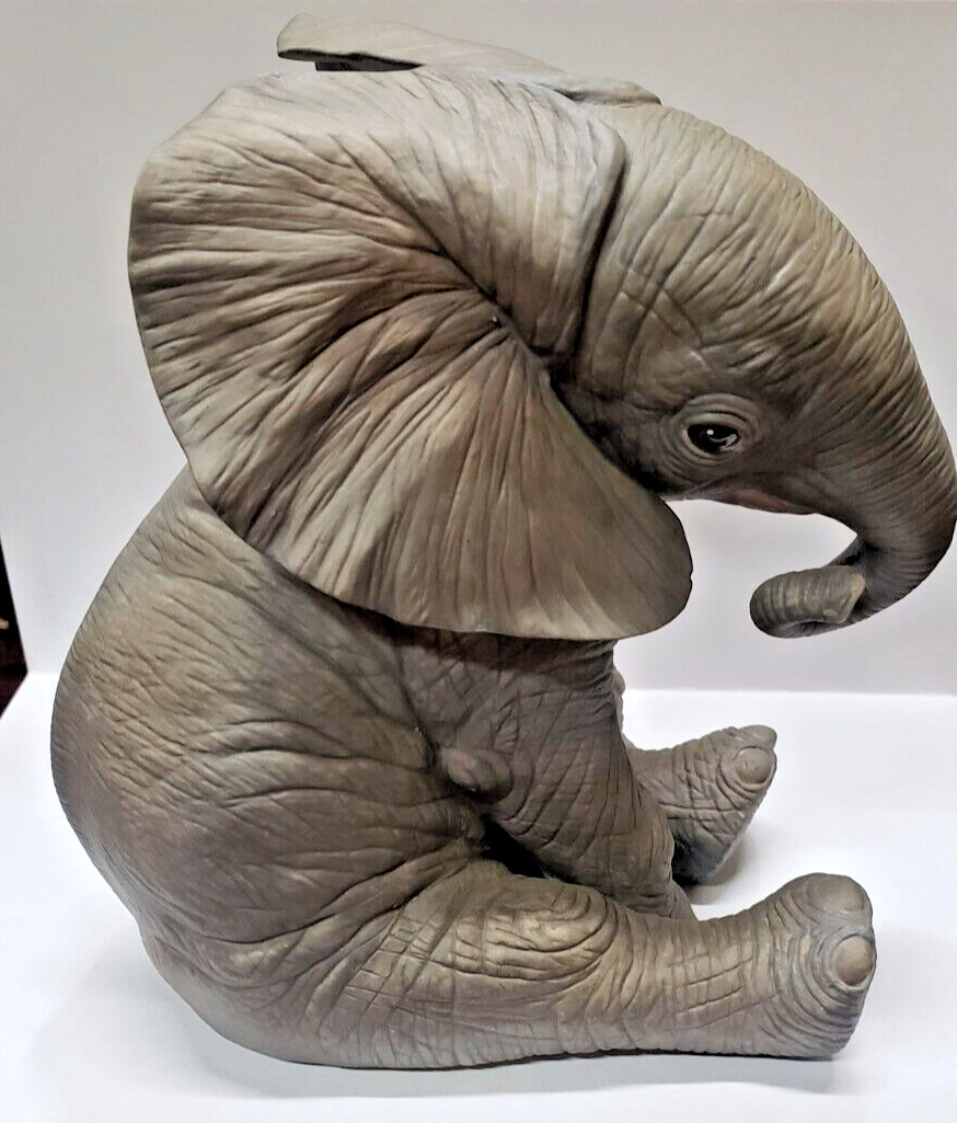 Lenox African Elephant Calf Fine Porcelain Figurine Smithsonian 1991 - VINTAGE