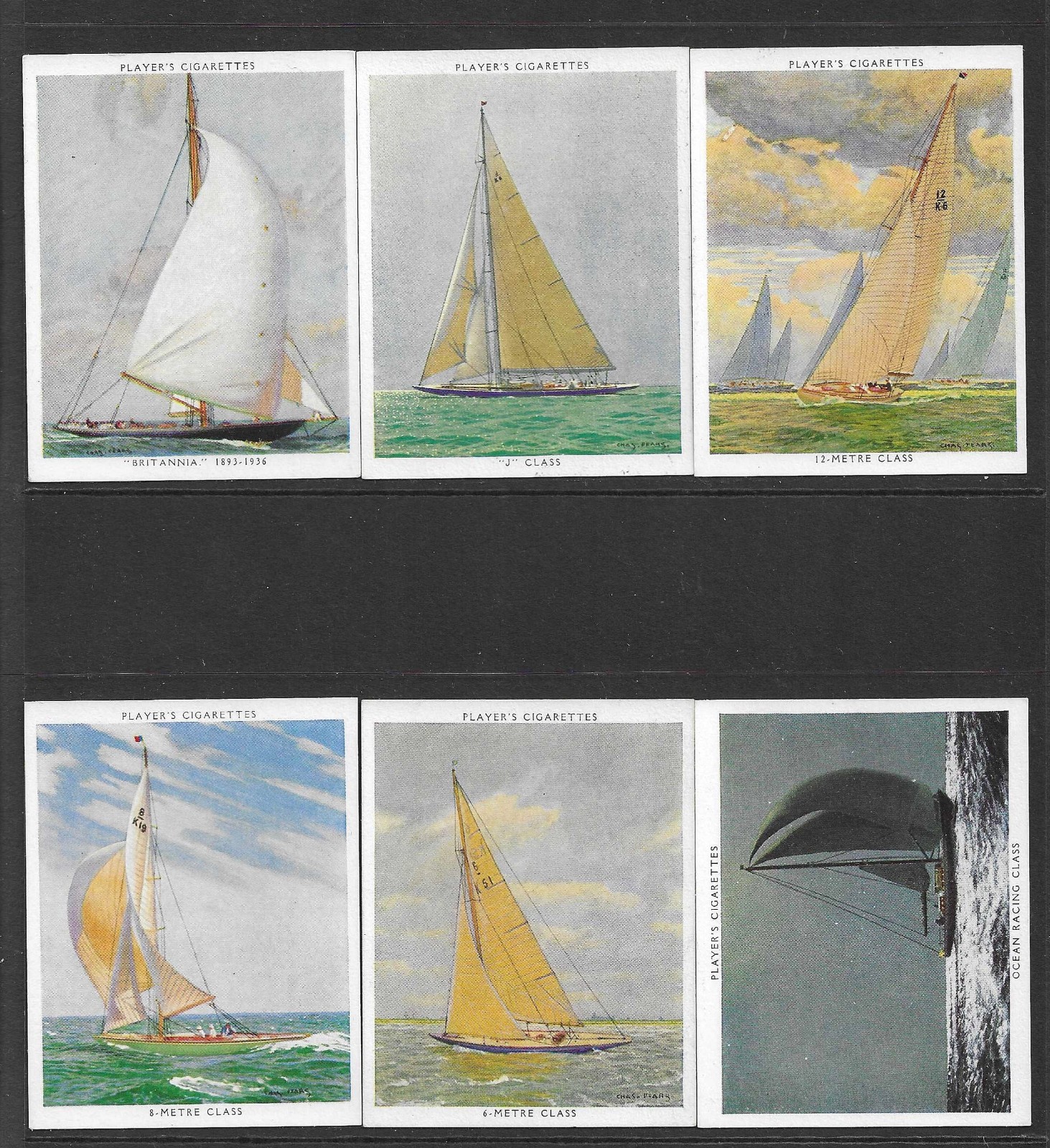 Players 1938 RACING YACHTS set cigarette cards (RY2)