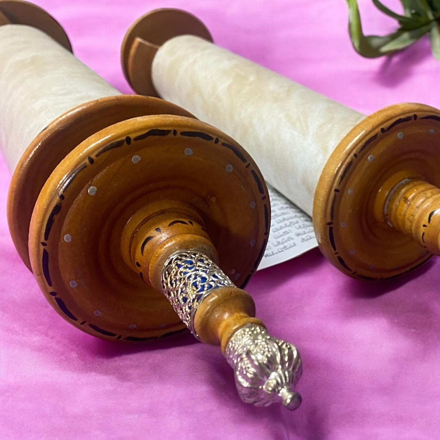 HUGE Judaica Beautiful Sefer Big Torah Scroll Hebrew Jewish Bible 61 CM + (24\