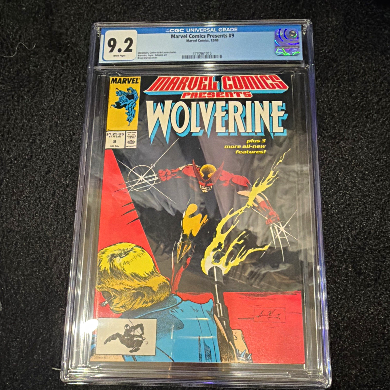 Marvel Comics Presents #9 CGC 9.2 1988 Wolverine Frank Miller Cover Very Hot