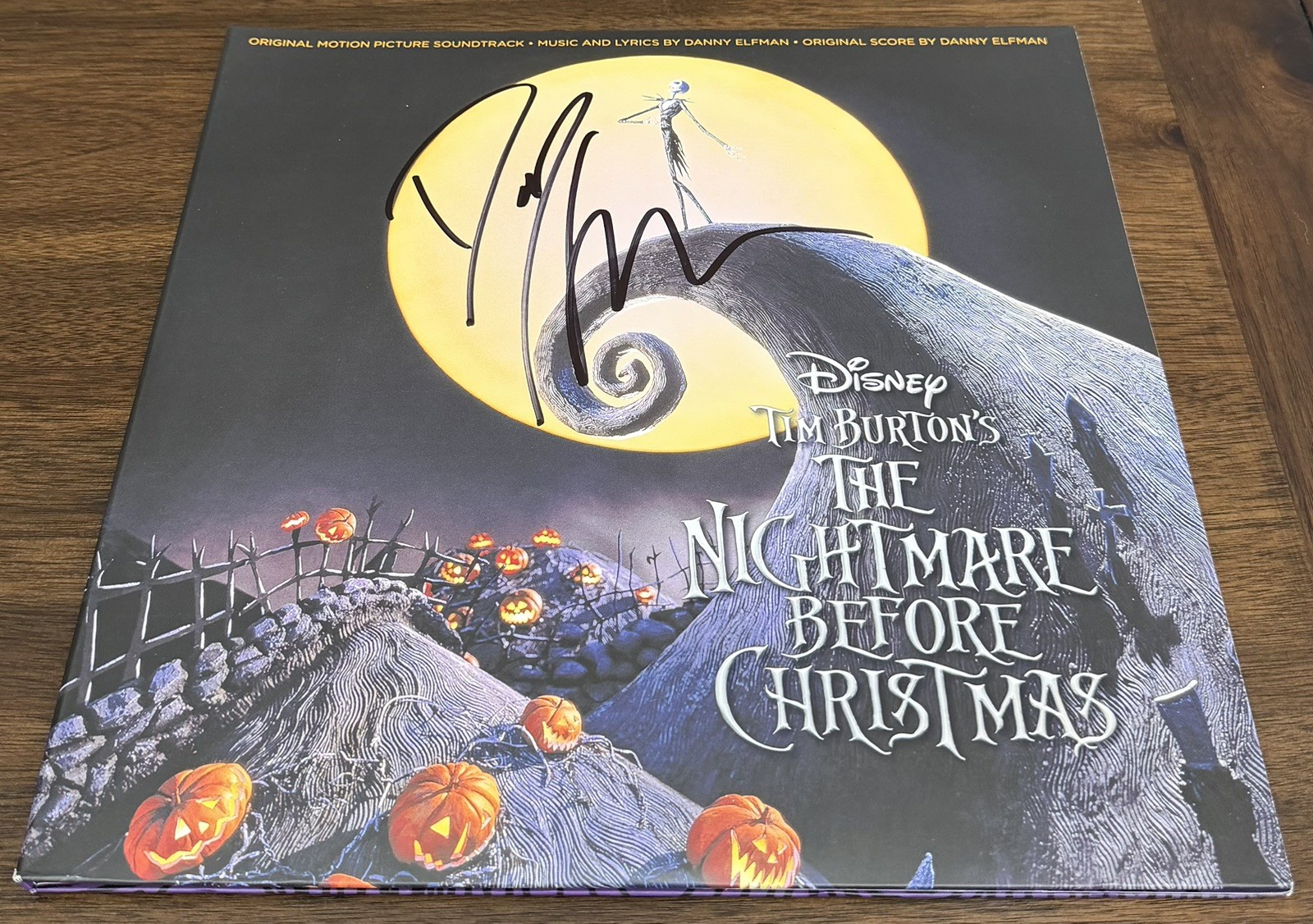 DANNY ELFMAN Signed THE NIGHTMARE BEFORE CHRISTMAS VINYL BECKETT BX50599
