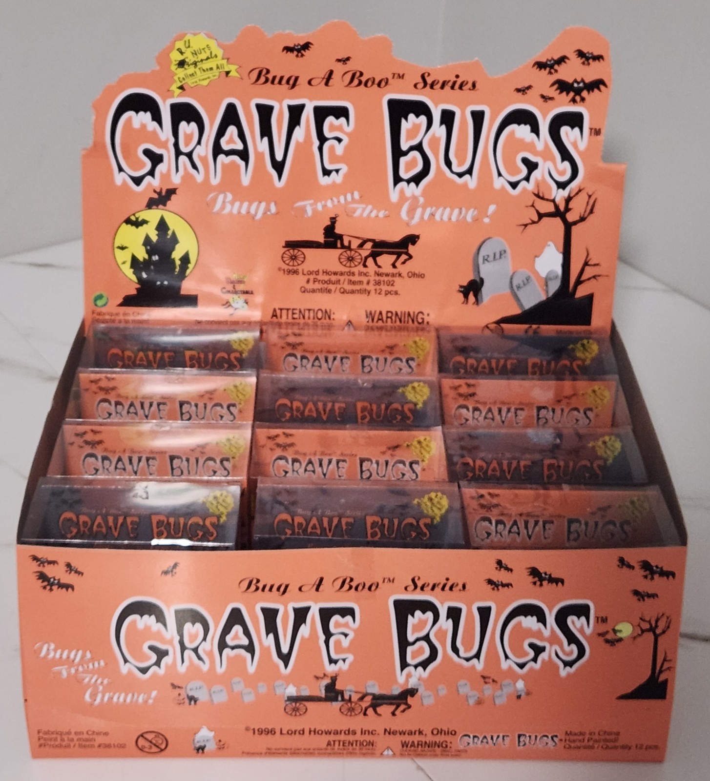 Vtg 1996 Lord Howards Grave Bugs Bug A Boo Series Full 12 Pc Retail Display New Vtg 1996 Lord Howards Grave Bugs Bug A Boo Series Full 12 Pc Retail Display New