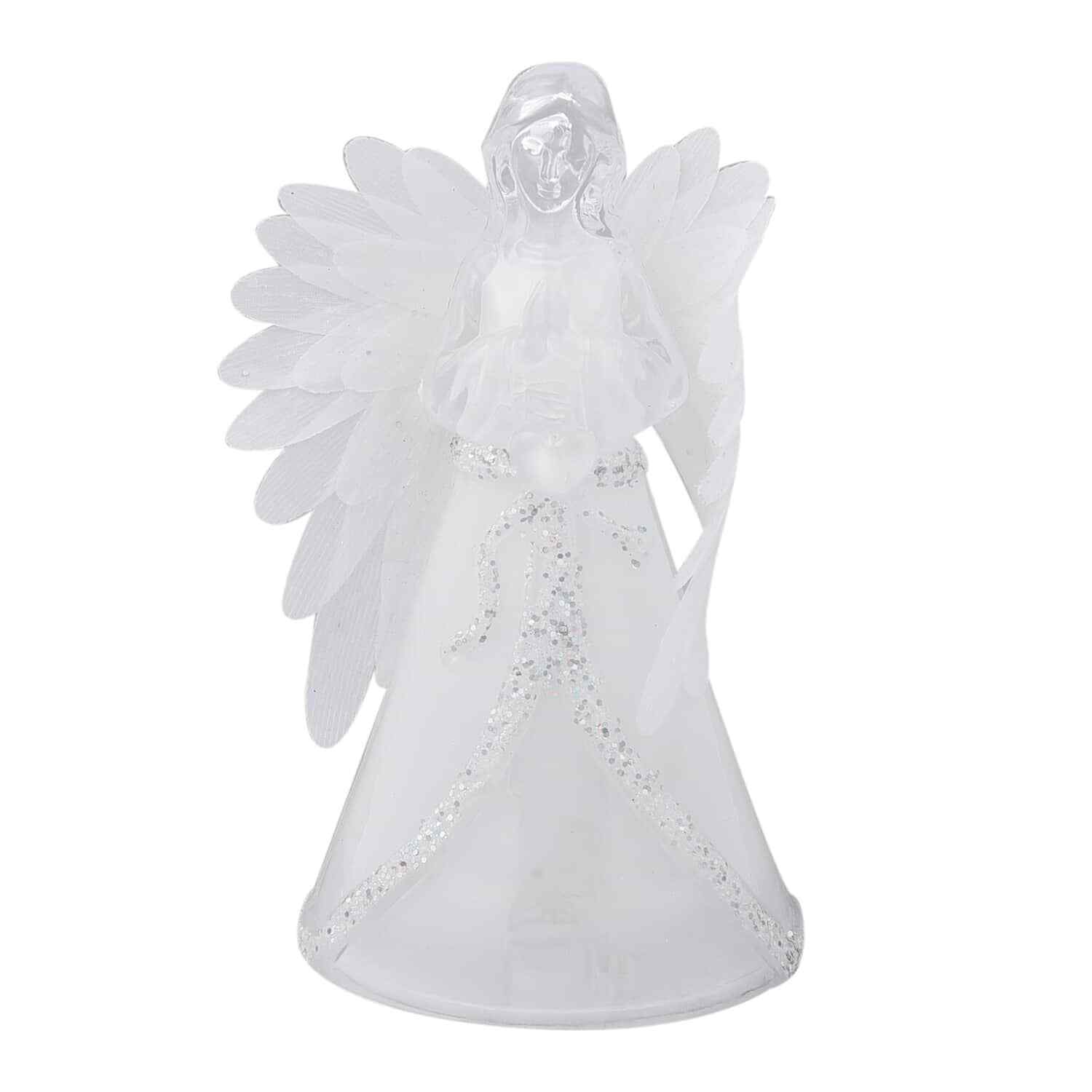 Kind Hearted Praying Angel with Multicolor Changing Light Large Wings Home Decor