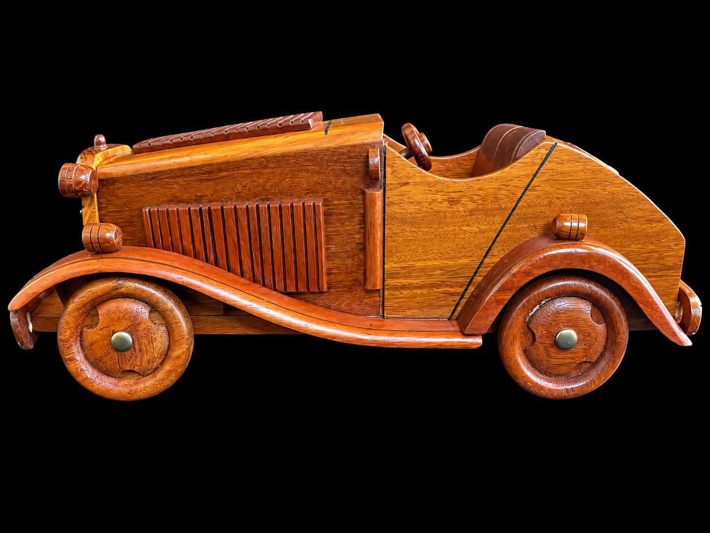 Handcrafted Wooden Vintage Classic Car Model – Antique Style Automobile – Vietna