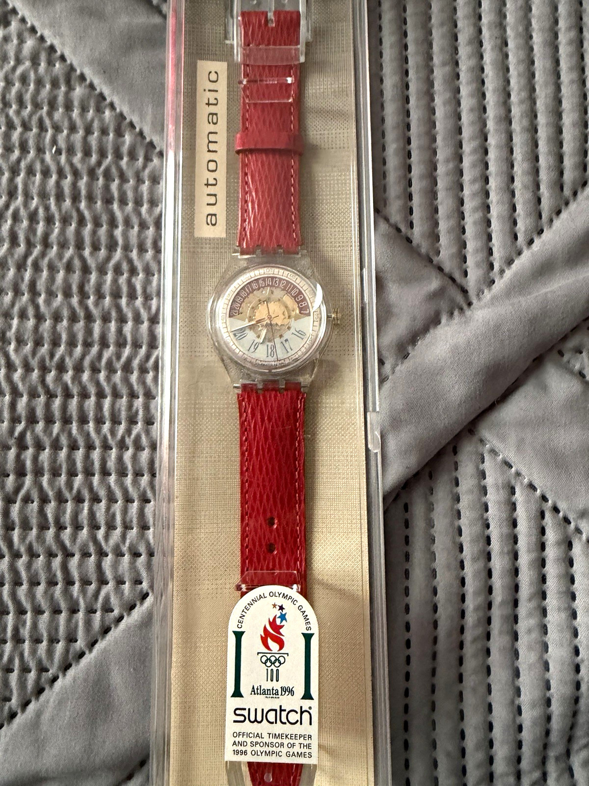 1993 Swatch Automatic Terra Cotta new in original box and papers .