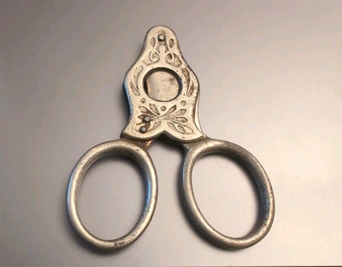 Antique Cigar Cutter Cheroot GERMANY Scissor Gent's Tip Art Nouveau Tobacciana