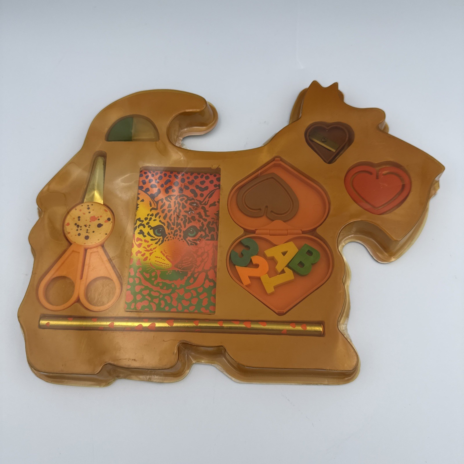 Vintage 1989 Lisa Frank Scotty Dog Notepad Pencil Clips Gift Set Complete NEW