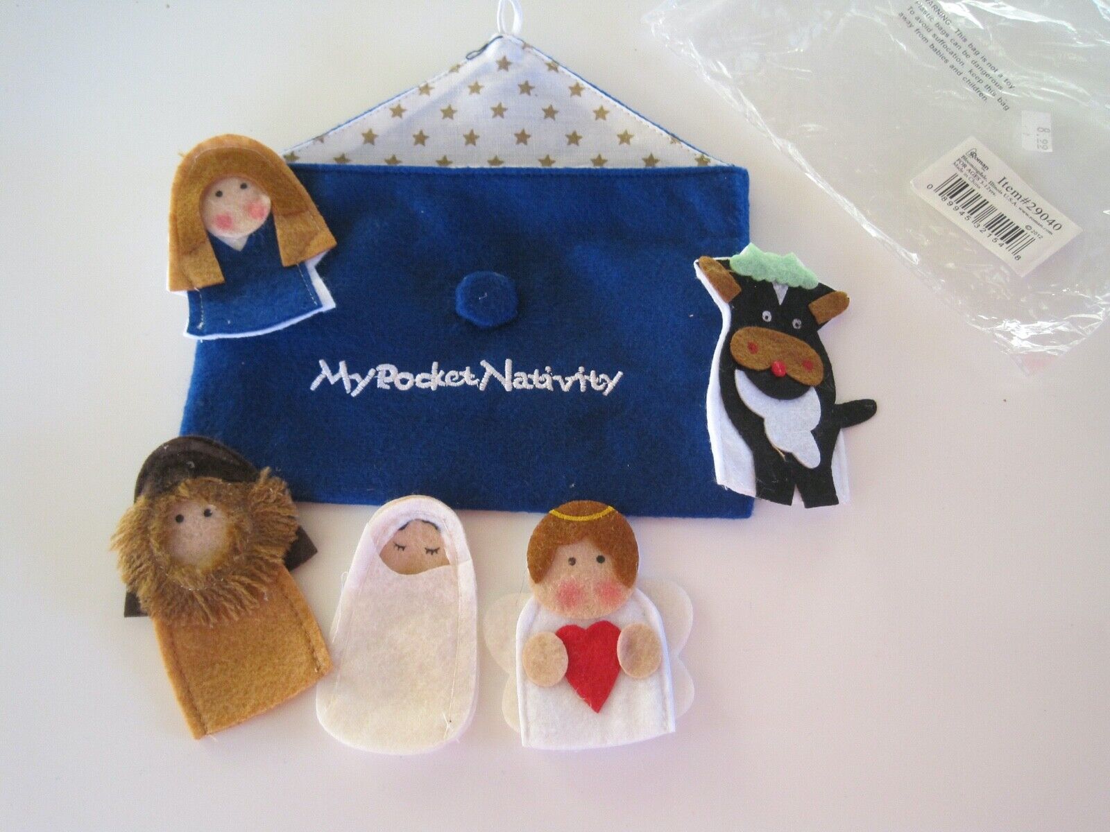 My Pocket Nativity Finger Puppets New In Fabric Envelope ROMAN BRAND
