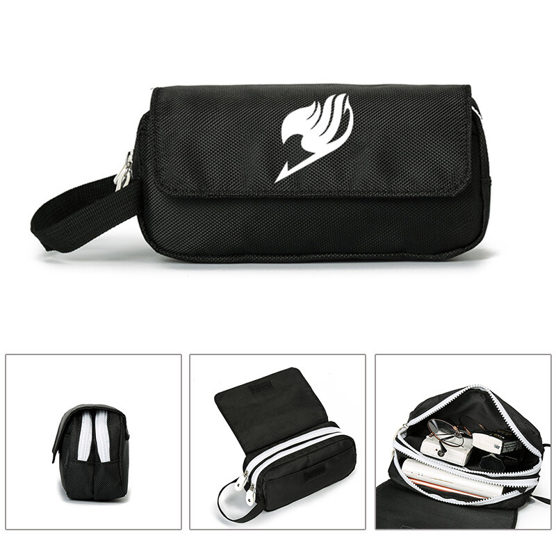 Anime Fairy Tail Pencil Case Multifunctional Cartoon Zipper Pen Bag Purse Wallet