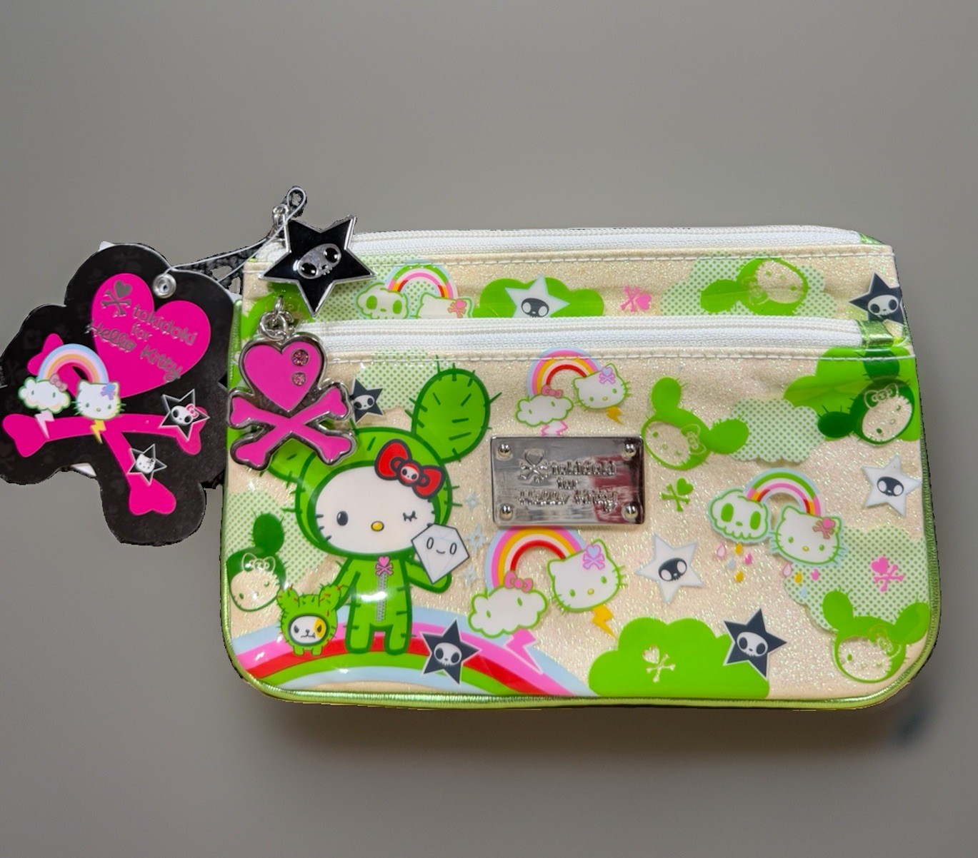 NWT Y2K 2008 Tokidoki X Hello Kitty Sanrio Adios Star Cosmetic Bag Pouch Zipper NWT Y2K 2008 Tokidoki X Hello Kitty Sanrio Adios Star Cosmetic Bag Pouch Zipper