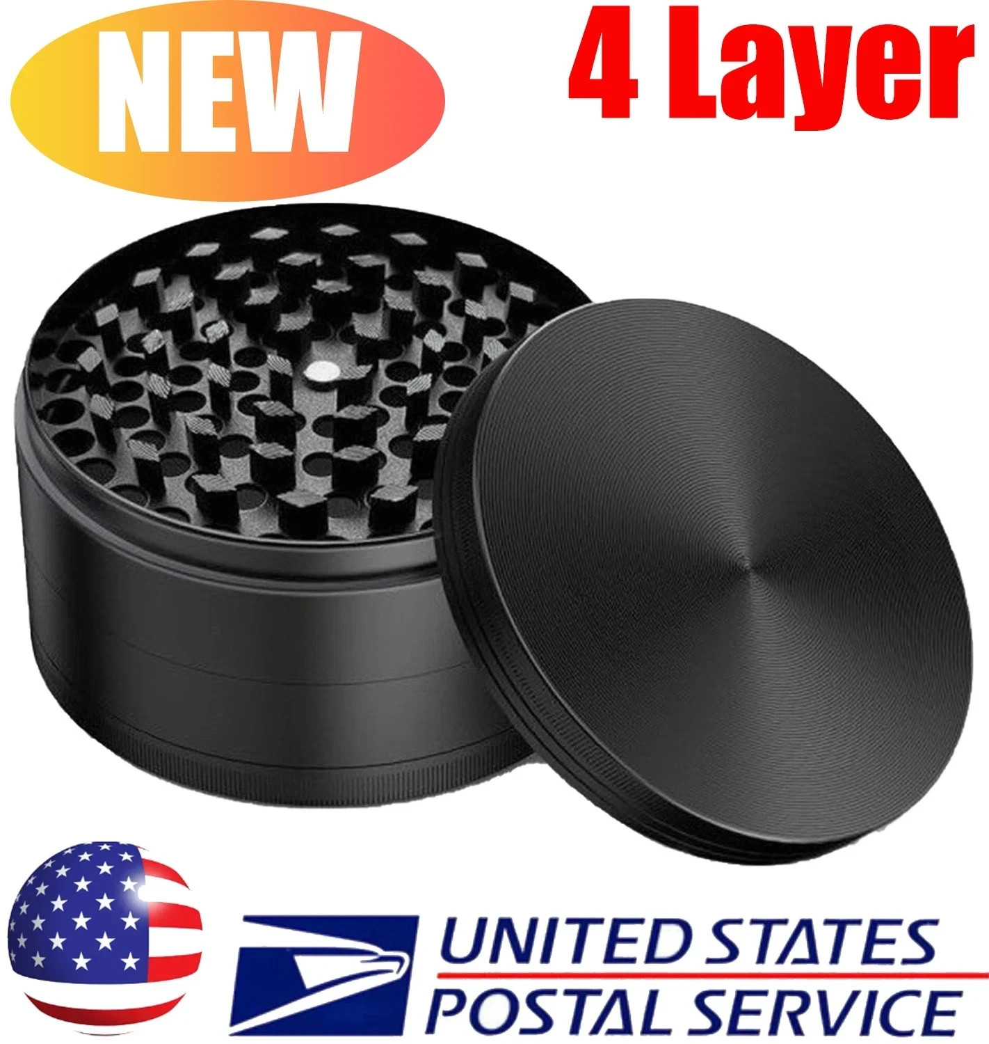 4 PCS Herb Tobacco Grinder Spice Herbal Metal Smoke Crusher Handle Hand Muller 4 PCS Herb Tobacco Grinder Spice Herbal Metal Smoke Crusher Handle Hand Muller
