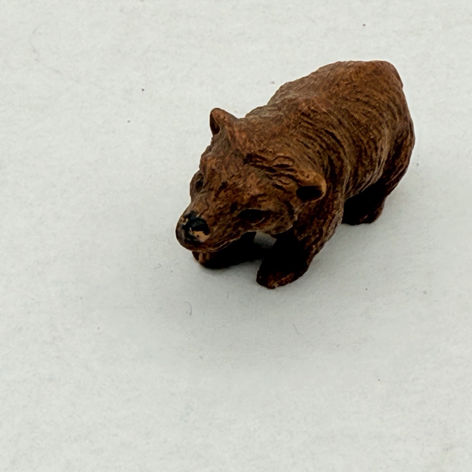 Rare Retired Schleich Classics Cute Creations Brown Bear Miniature Ceramic