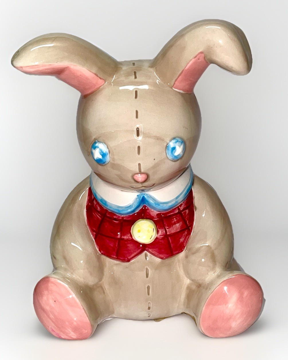 Mary Engelbreit ME Piggy Bank Vintage Rabbit Bunny Stitched Cute 2000