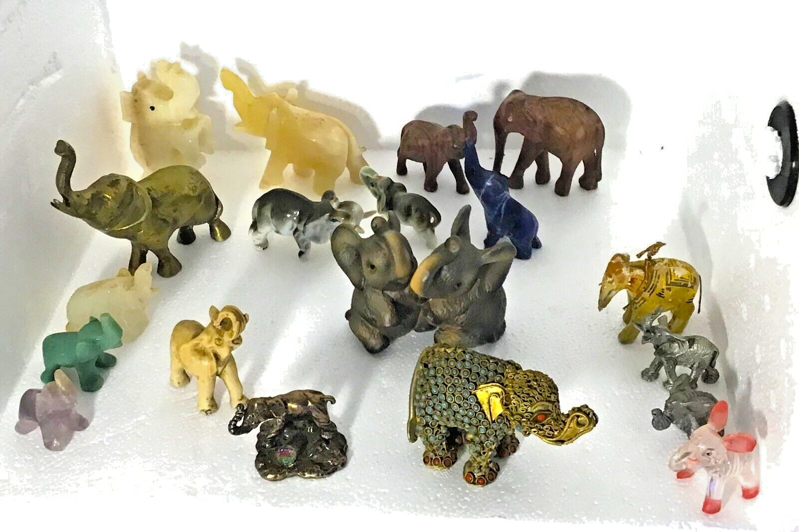 19 pc Collection of Vintage Ornate Elephant Figurines