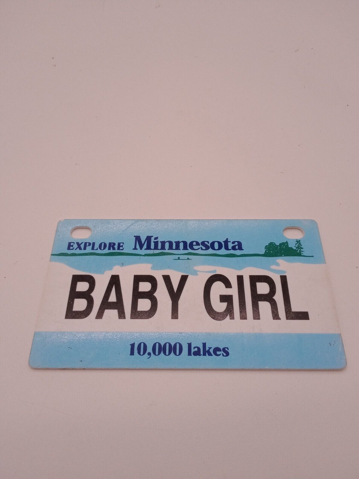 Baby Girl Minnesota State Novelty Mini Plastic License Plate Collector