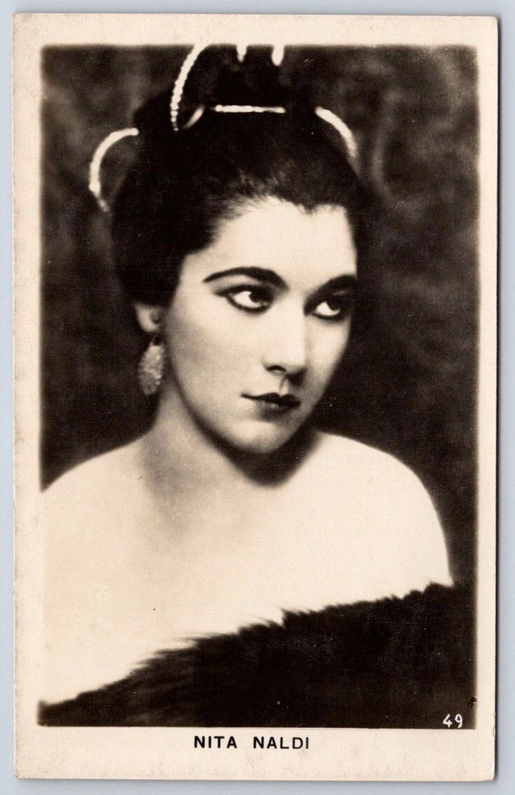 Antique Argentina Postcard Nita Naldi Silent Film Star 1920s RPPC