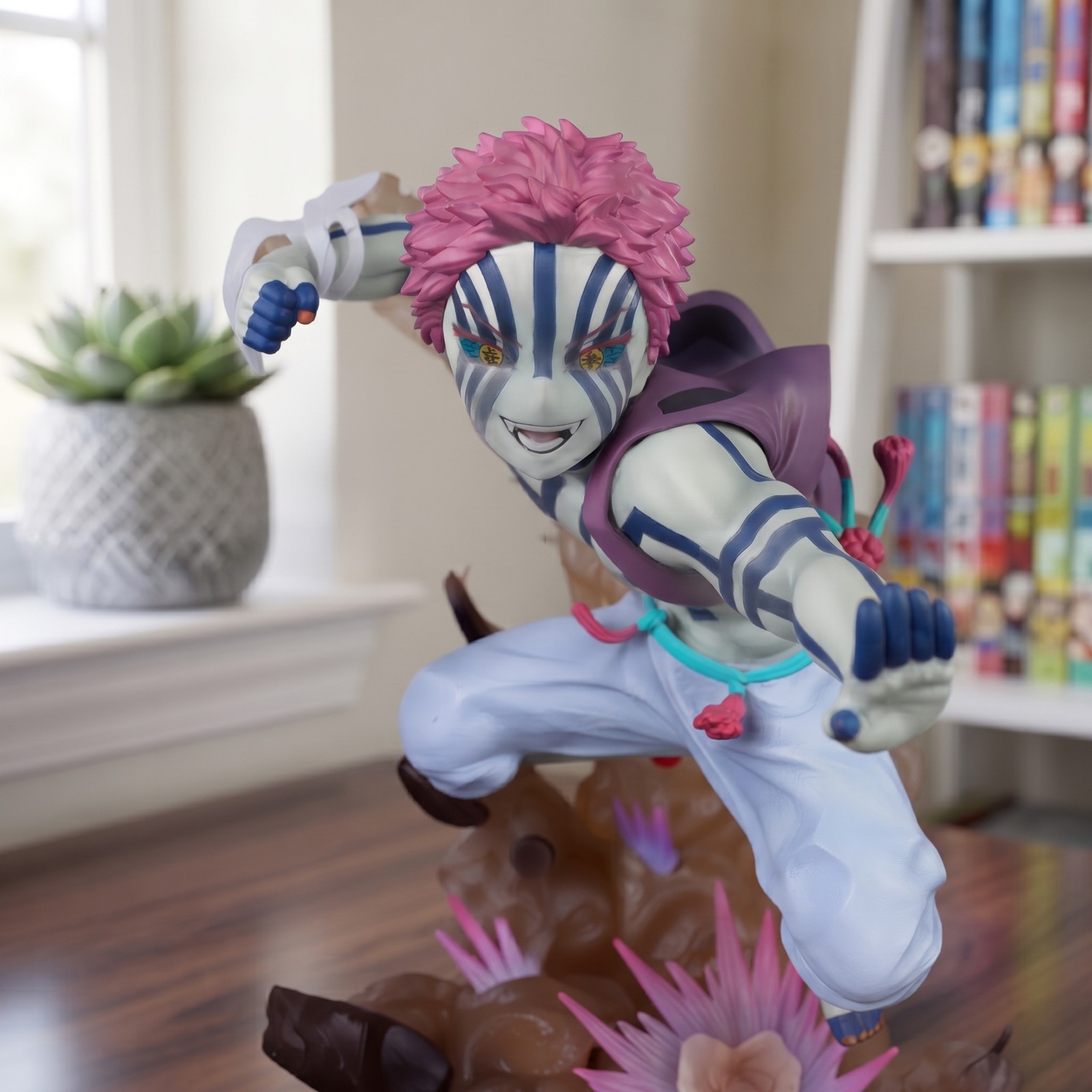 Demon Slayer Akaza Figure 18cm 7in Upper Moon Three Battle Anime Statue Gift