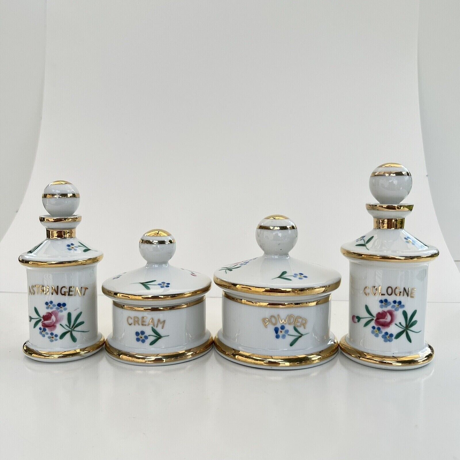 Vintage Ucagco Porcelain Vanity Set Japan