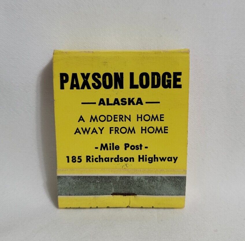 Vintage Paxon Lodge Hotel Matchbook MT McKinley Alaska Advertising Matches Full