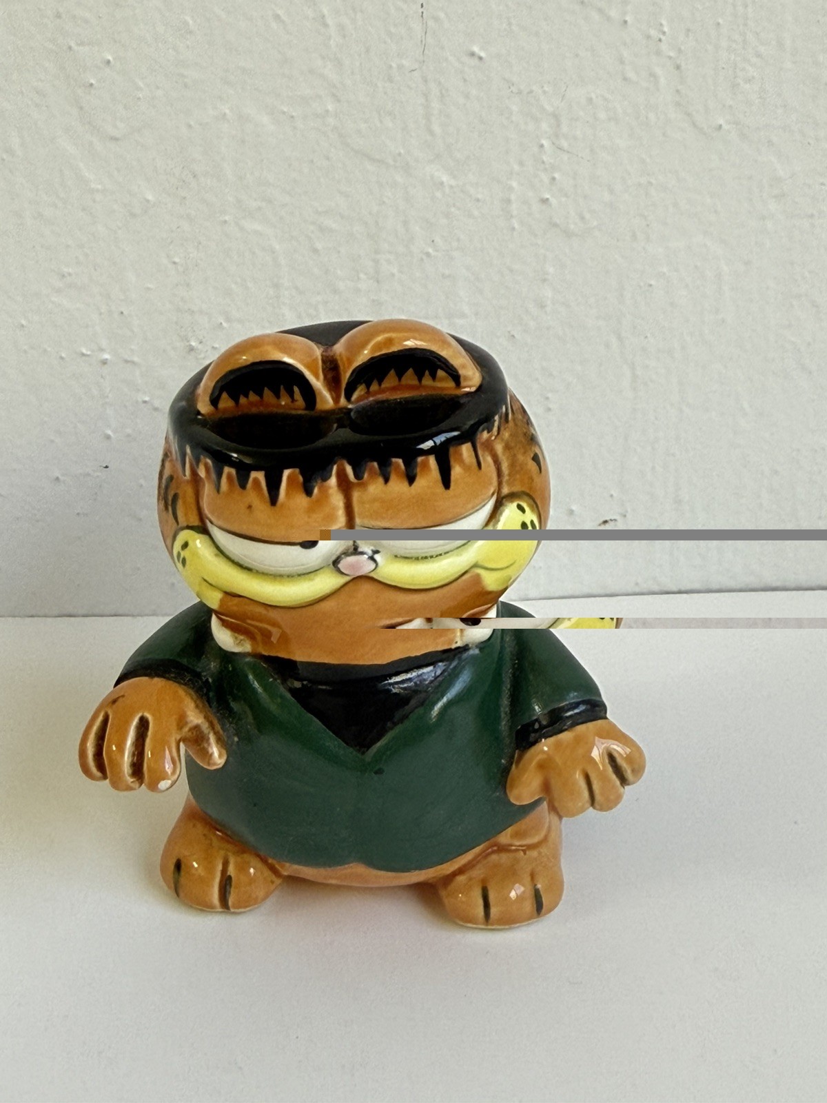 VINTAGE 1978 ENESCO GARFIELD THE CAT HALLOWEEN FRANKENSTEIN FIGURINE CERAMIC 