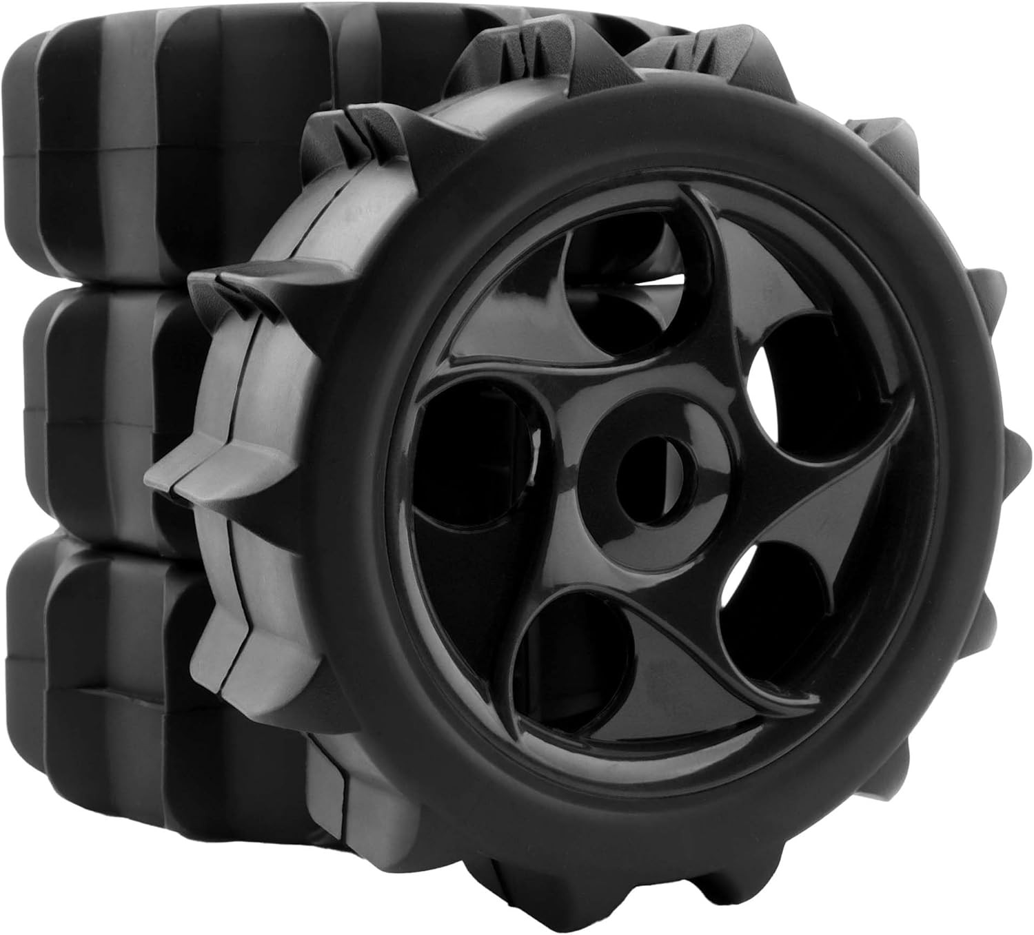 4 Pieces 1/8 Scale RC Buggy Paddle Tires Hex 17mm Wheels for Traxxas Arrma Ty...