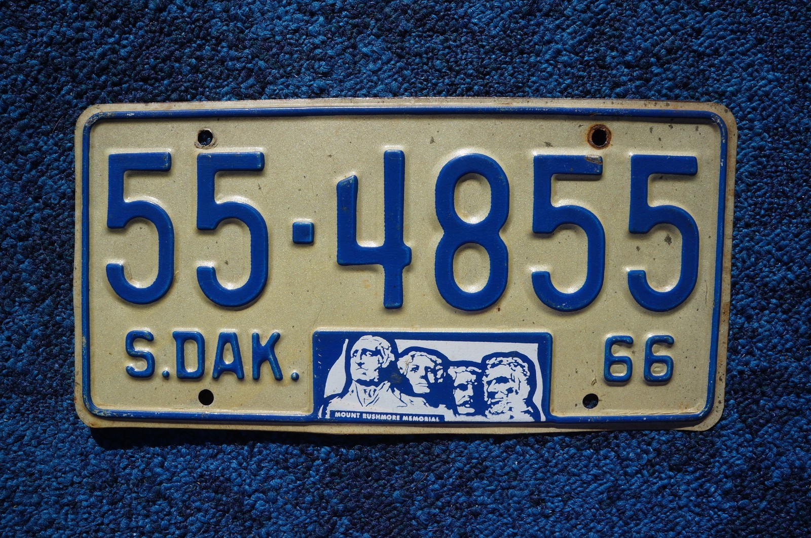 1966 South Dakota License Plate