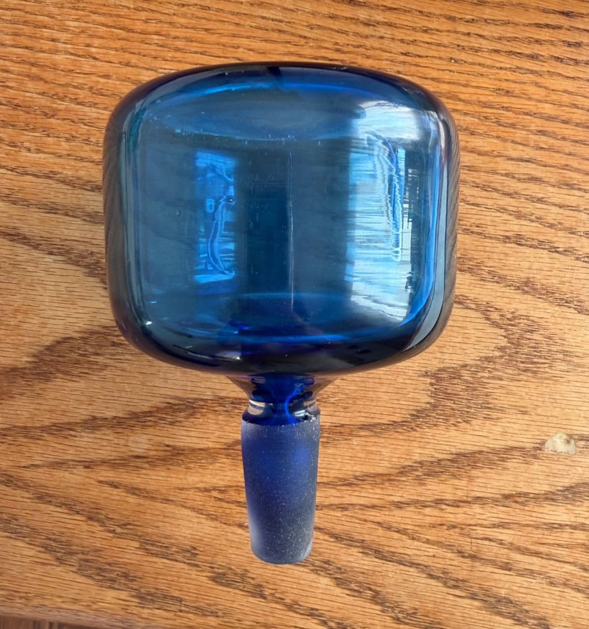 Vintage LARGE MSM Blenko glass turquoise blue decanter STOPPER  ONLY.