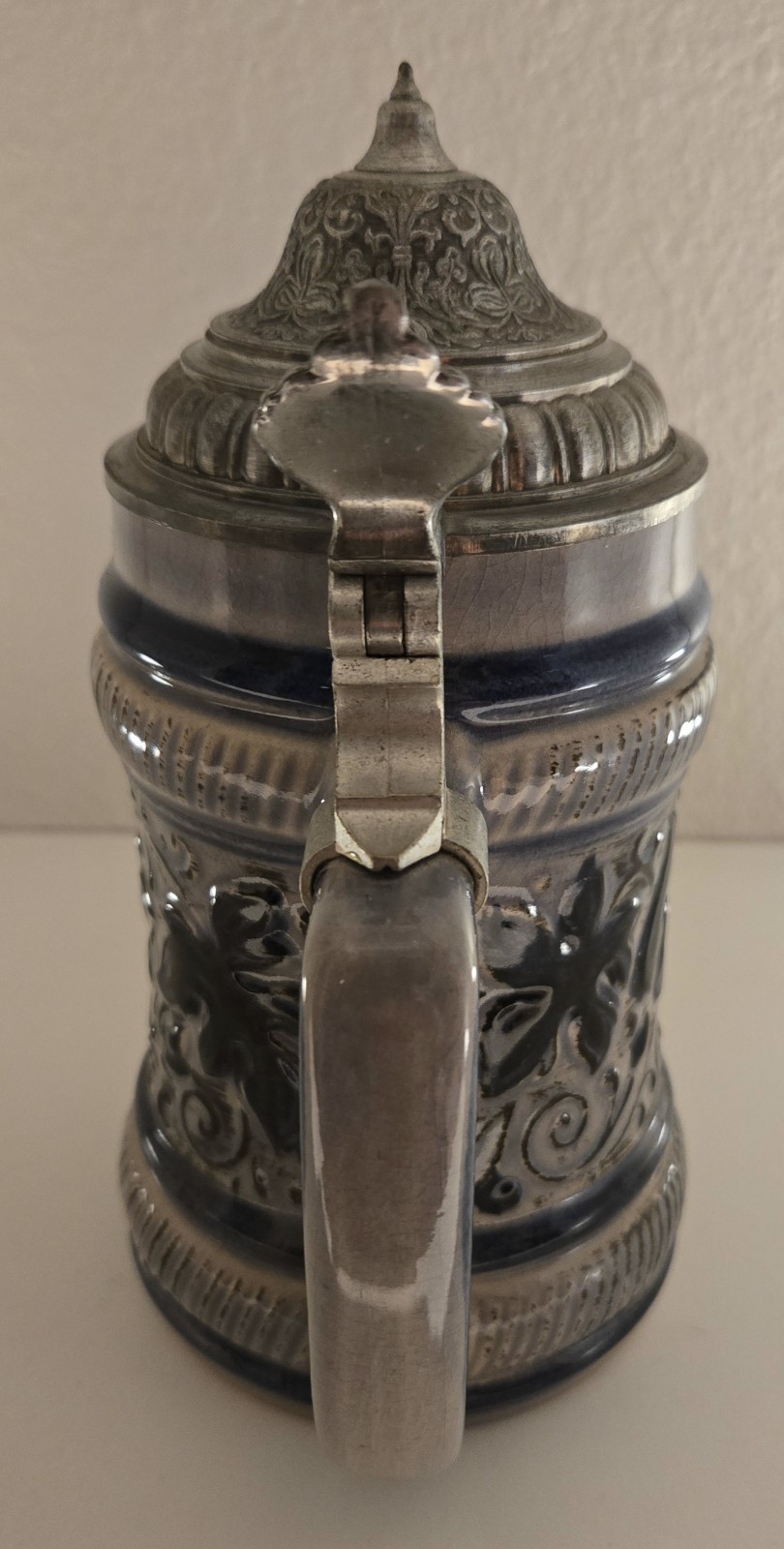Vintage BMF (Bayerischen Metallwarenfabrik) Porcelain Beer Stein w/ Lid