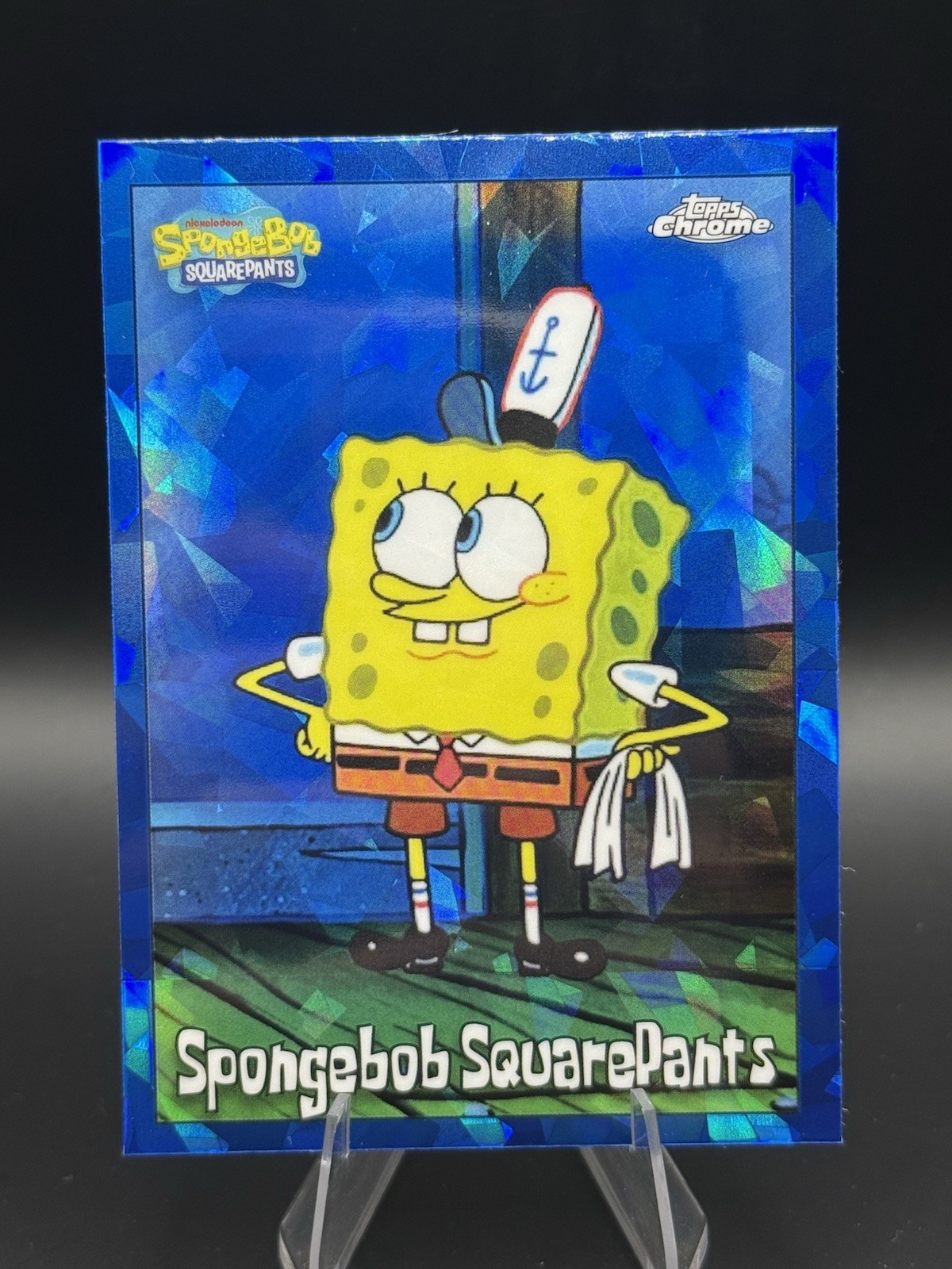 2025 Topps Chrome SpongeBob 25th Sapphire Edition #25 SpongeBob SquarePants