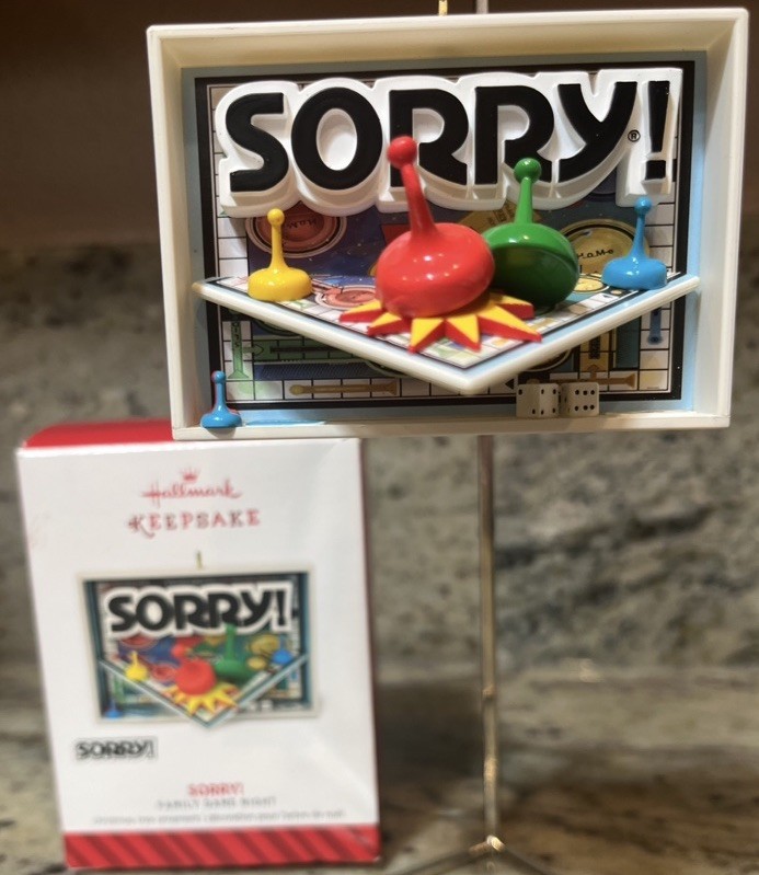 2014 Hallmark Keepsake Hasbro 1st In Series-Sorry Family Game Night Ornament