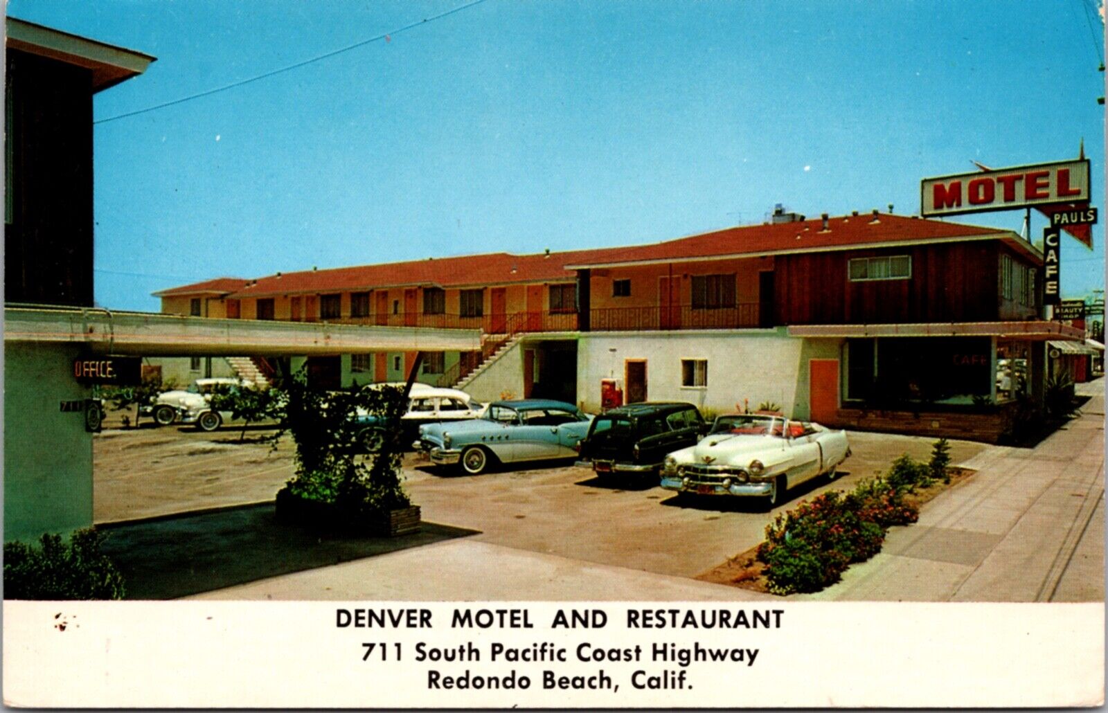 PC Denver Motel and Restaurant Pacific Coast Highway Redondo Beach California