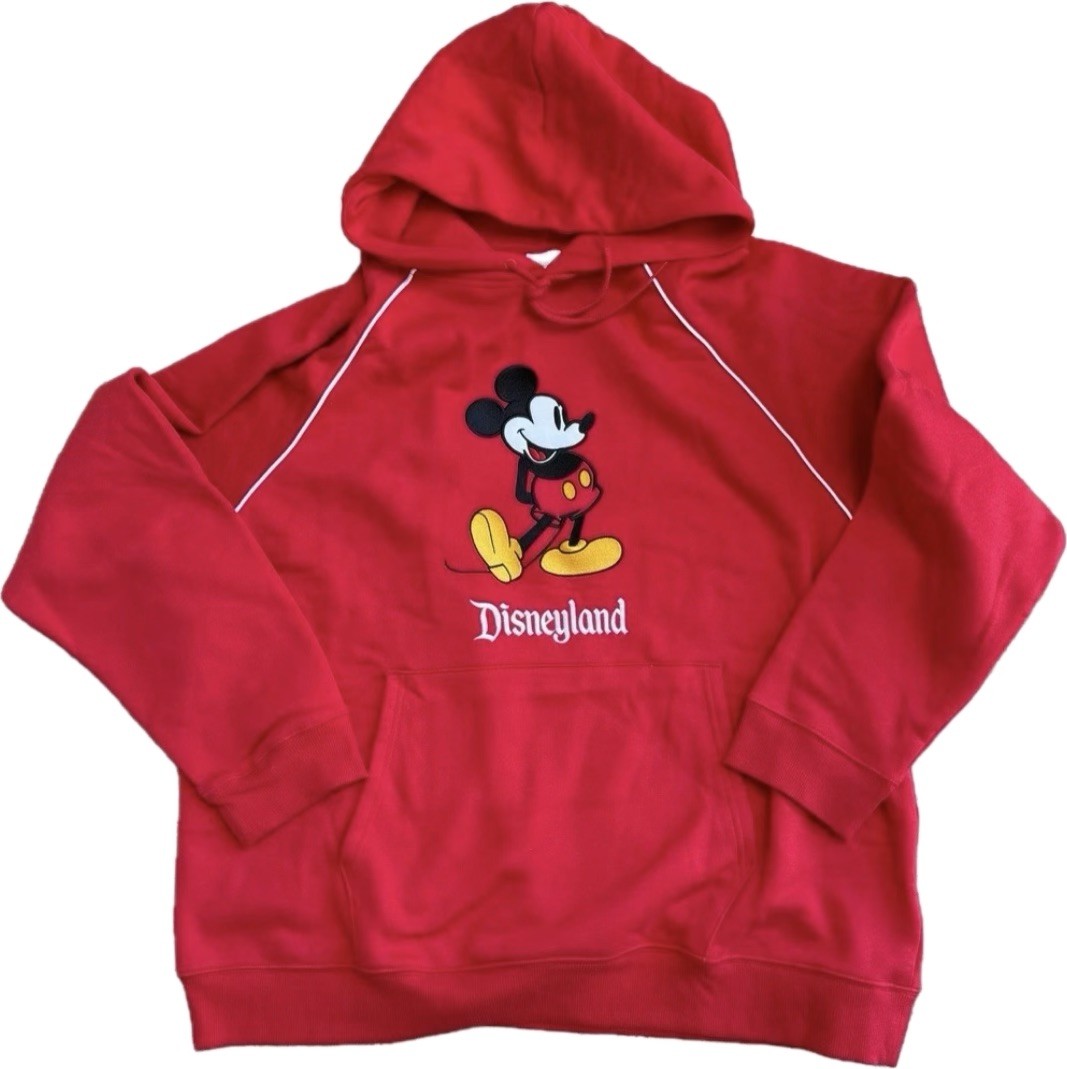 Disney Parks x Disneyland Mickey Mouse Red Adult Hoodie Large NWT