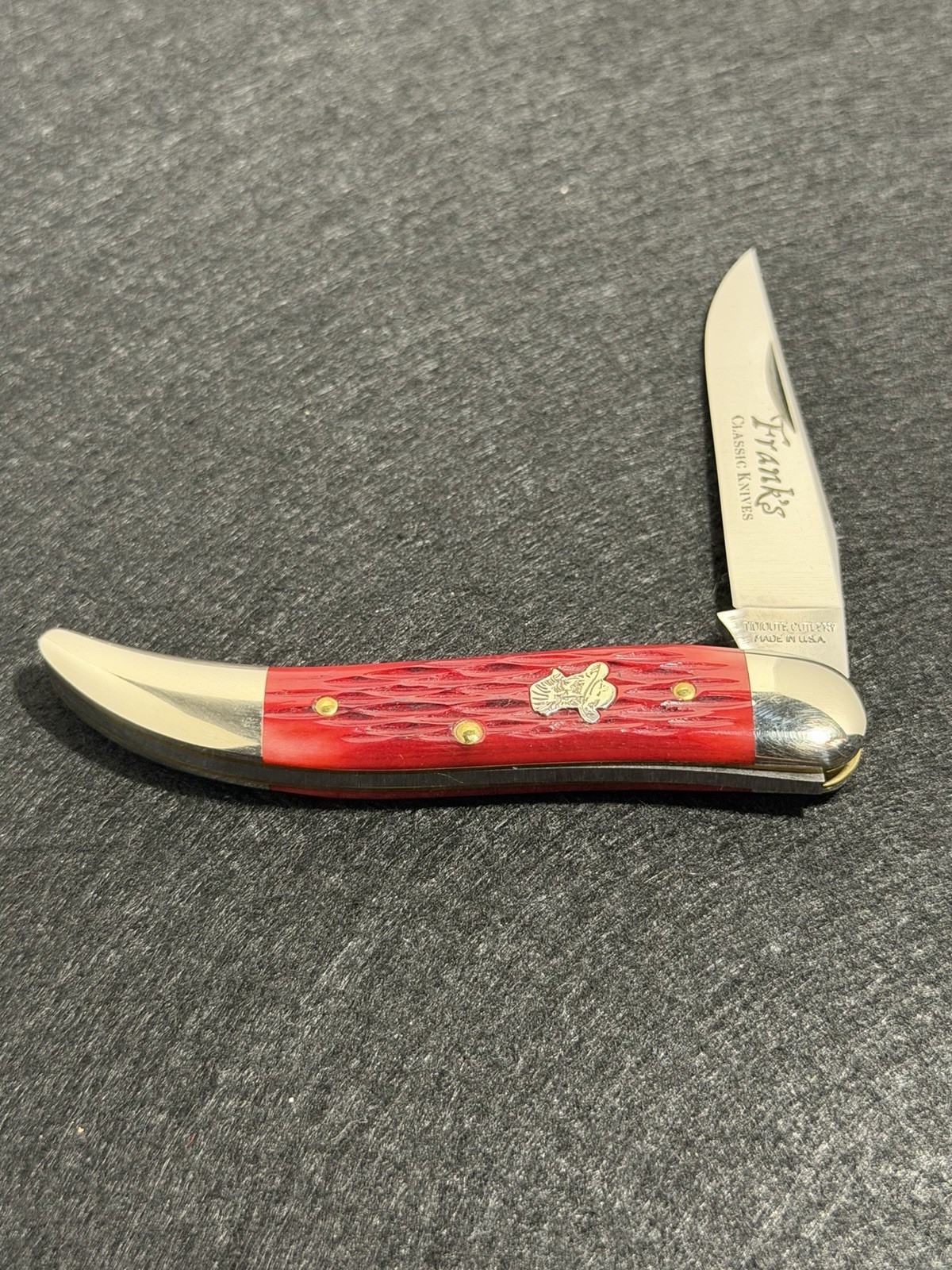 GEC Cutlery 128119 Knife Franks Classic Beautiful Red Jigged Bone Carbon Steel