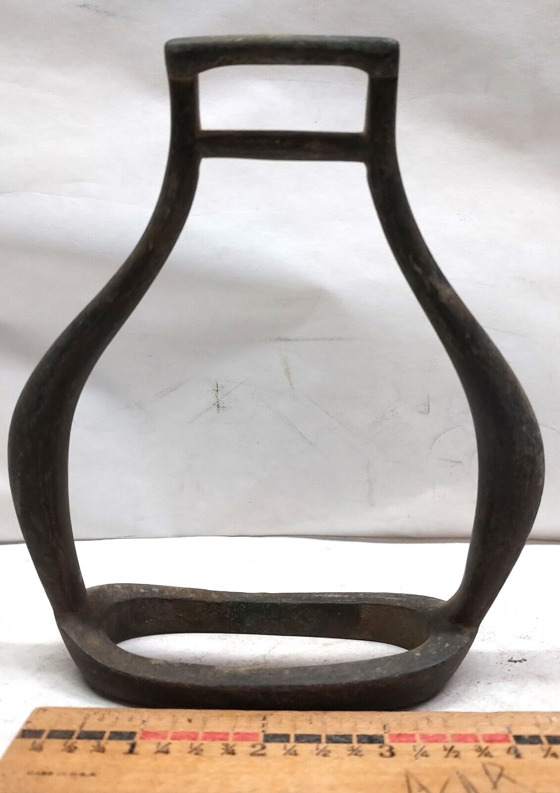 Antique Single Brass Saddle Stirrup - 0228242