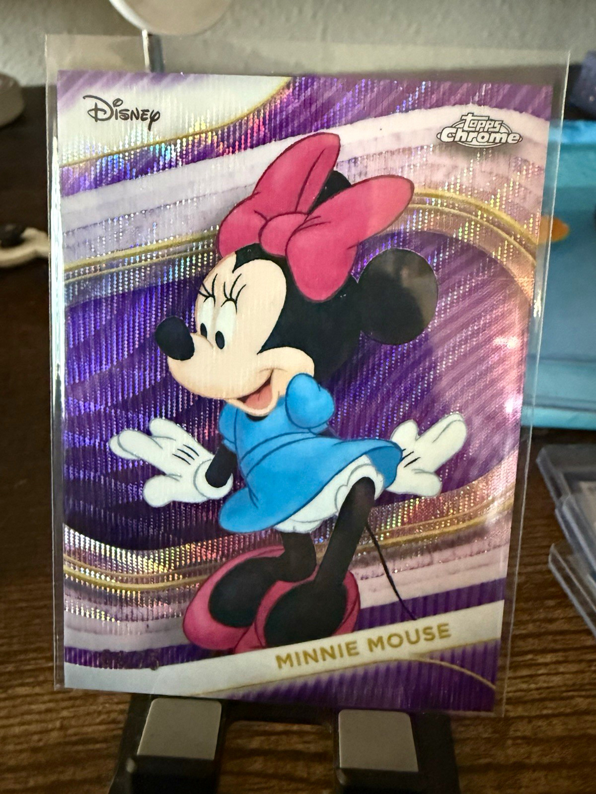 2025 Topps Chrome Disney Minnie Mouse #28 Purple Parallel 64/75