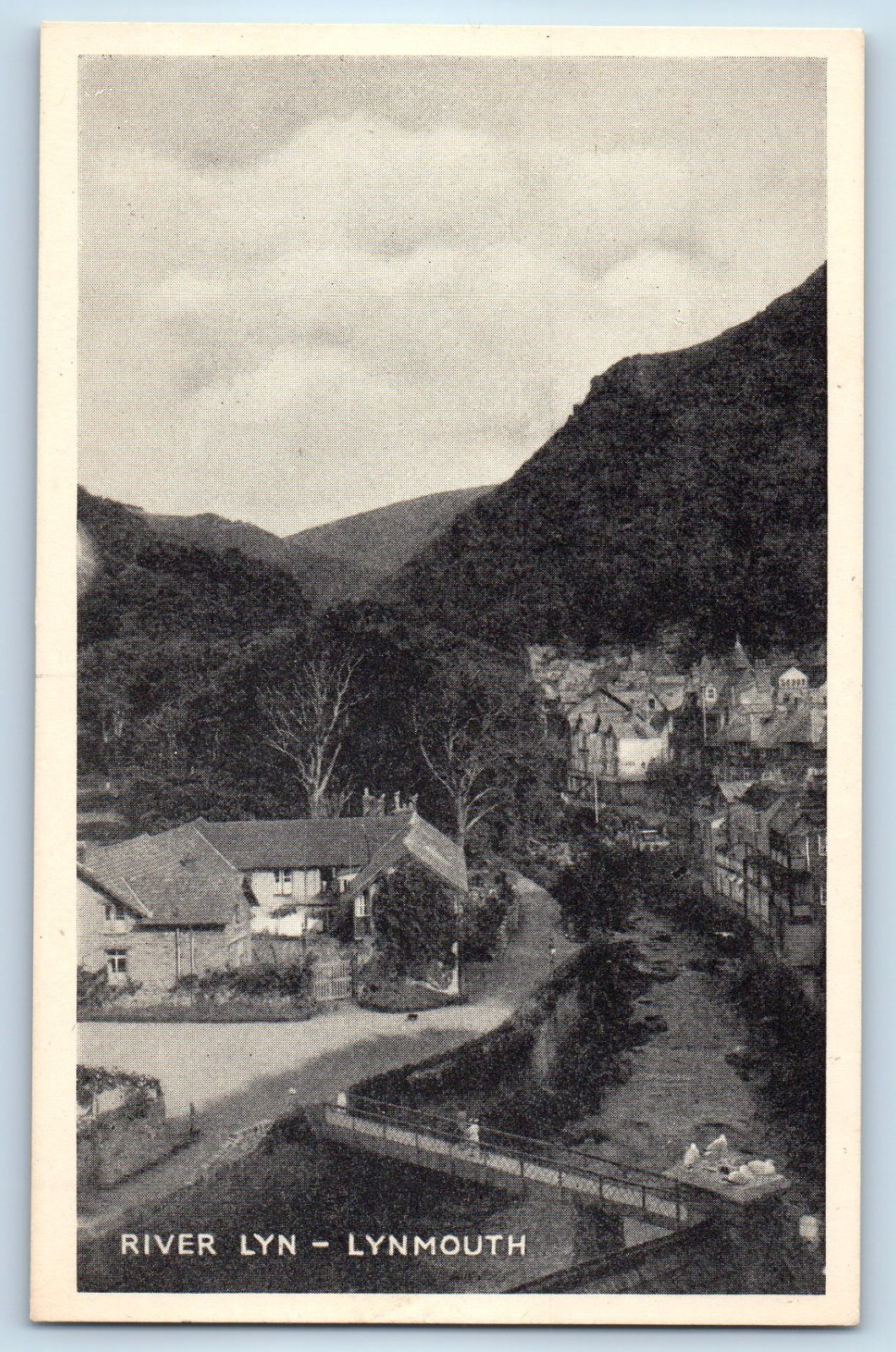Devon England Postcard View of River Lyn Lynmouth c1930\'s Vintage Unposted